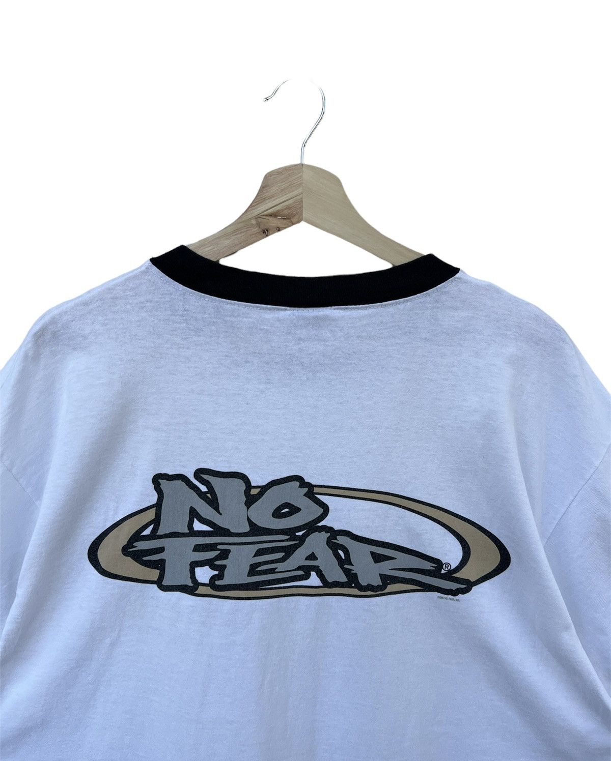 No Fear No Fear Ringer Tee Shirt 1996 Size US L / EU 52-54 / 3 - 8 Thumbnail