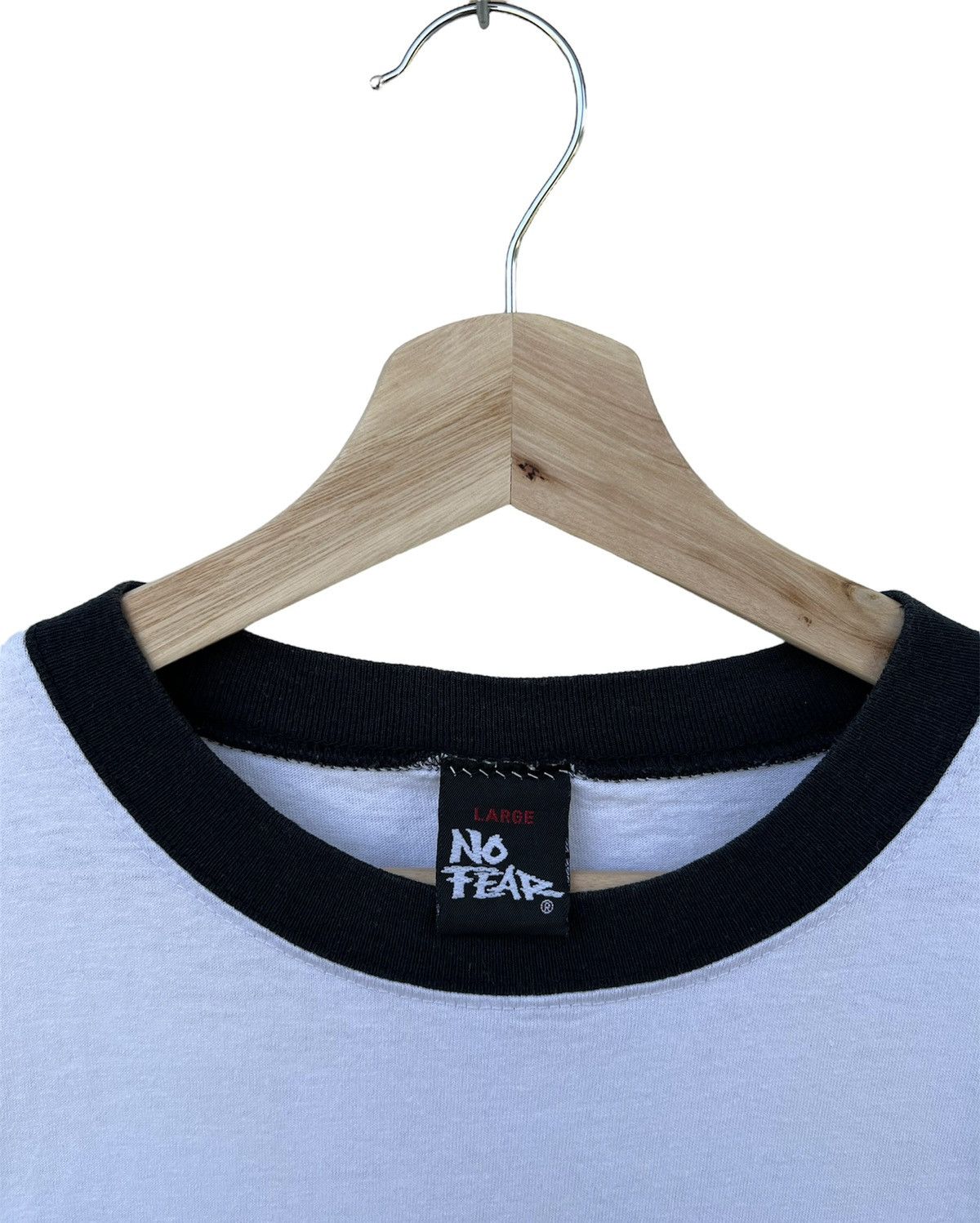 No Fear No Fear Ringer Tee Shirt 1996 Size US L / EU 52-54 / 3 - 5 Thumbnail