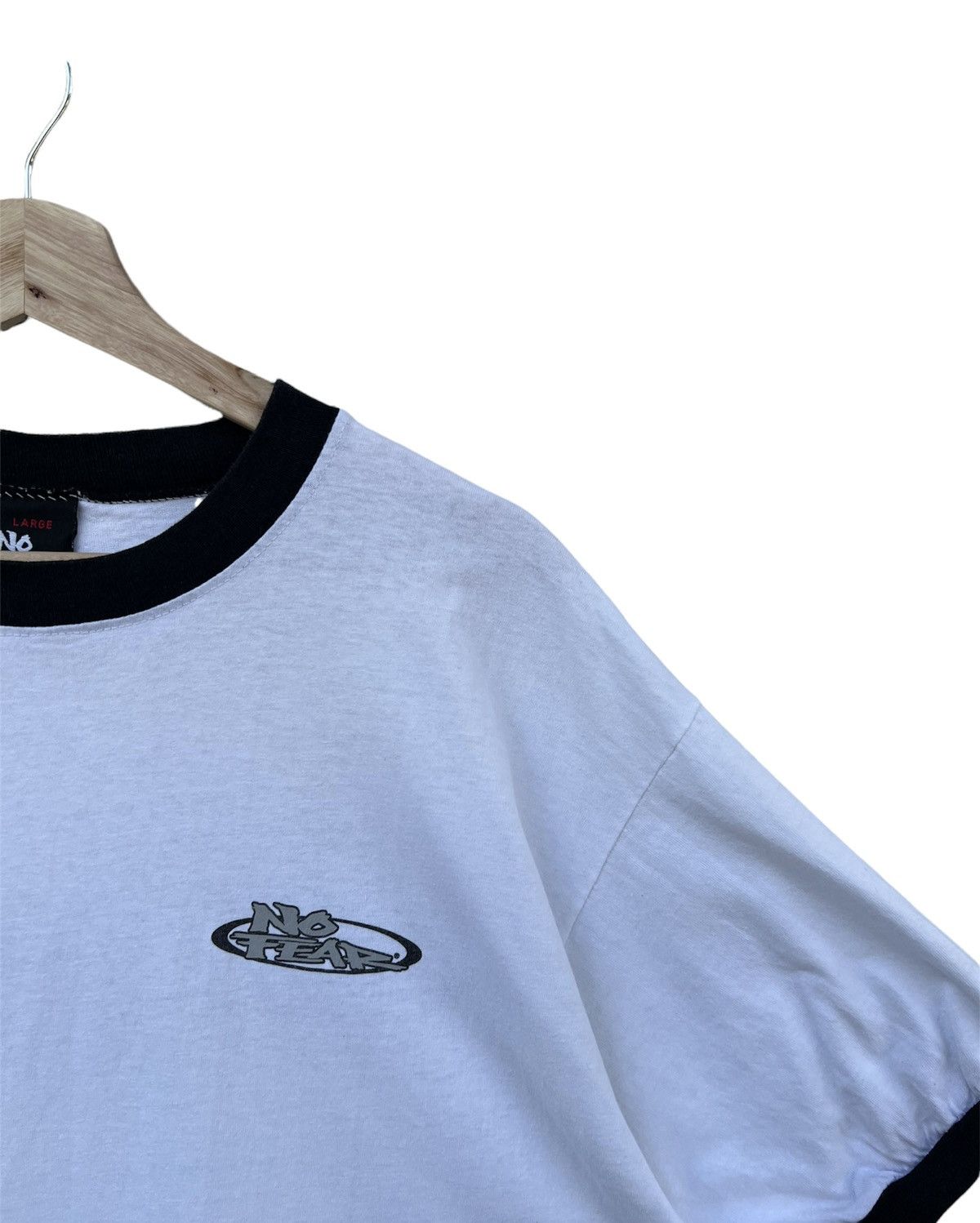 No Fear No Fear Ringer Tee Shirt 1996 Size US L / EU 52-54 / 3 - 4 Thumbnail