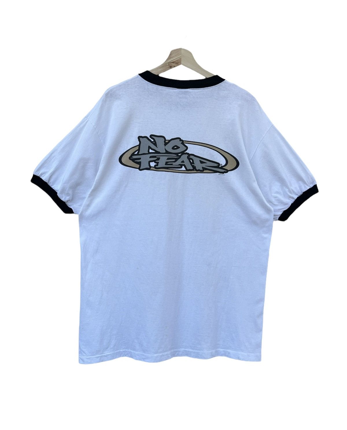 No Fear No Fear Ringer Tee Shirt 1996 Size US L / EU 52-54 / 3 - 7 Thumbnail
