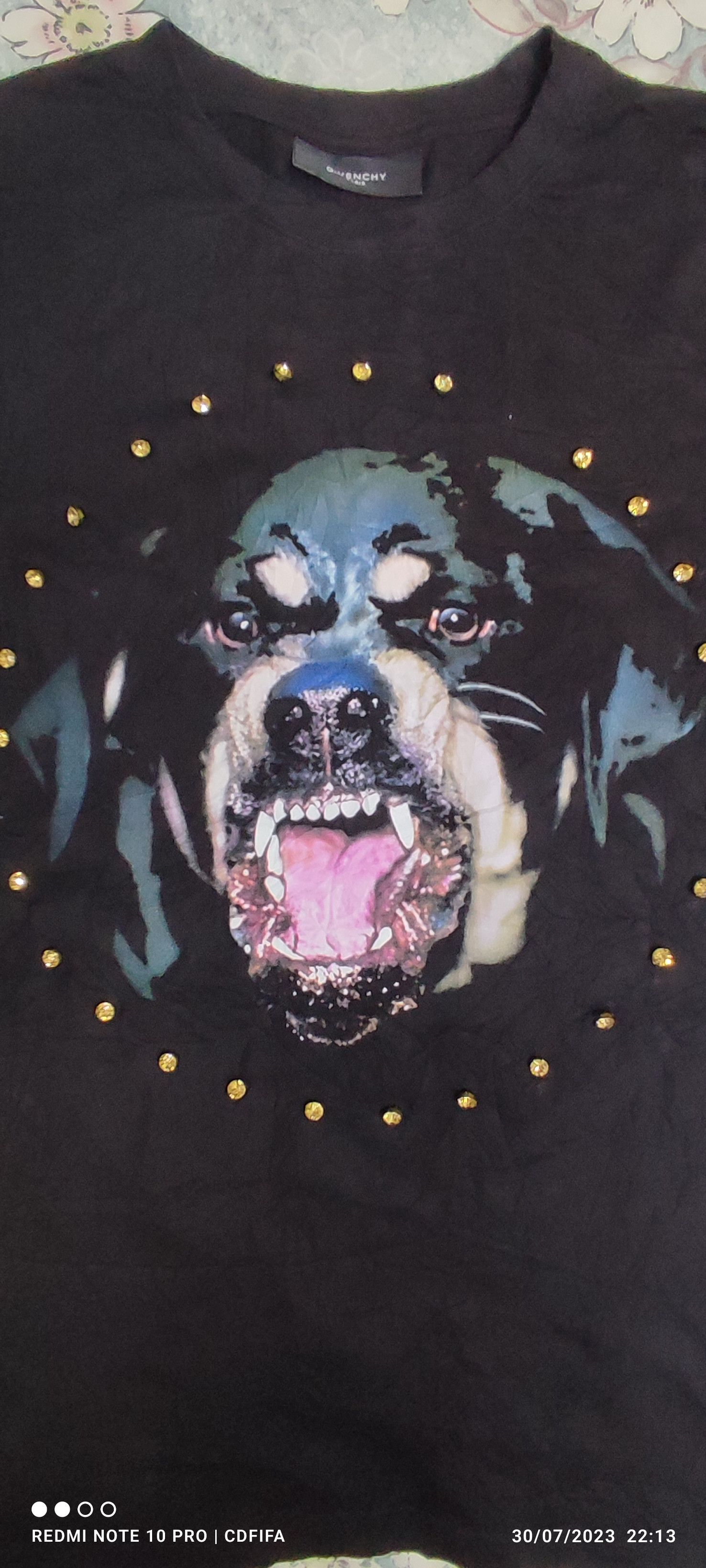 Givenchy Rottweiler Big Face Embellishment Stud shirt
