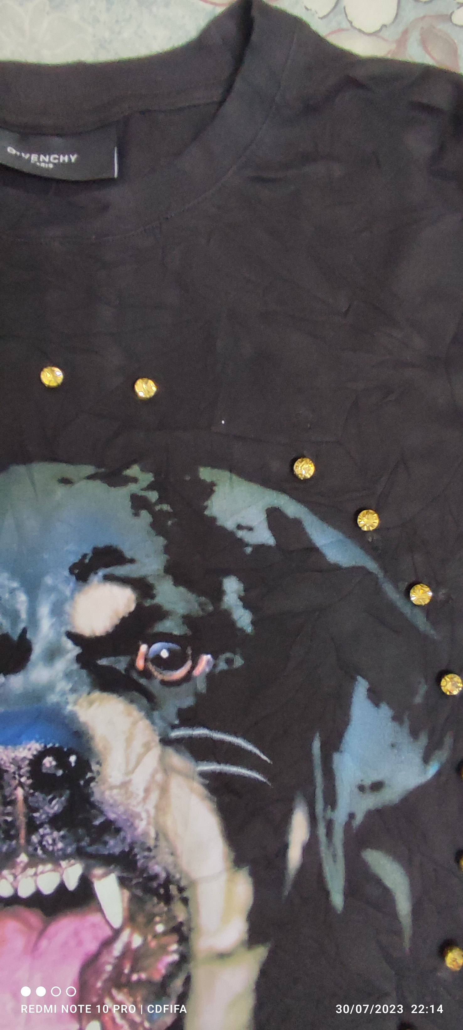 Givenchy Rottweiler Big Face Embellishment Stud shirt