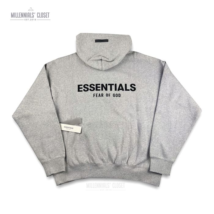 Pacsun Fear of God Essentials Hoodie Dark Oatmeal SS22 size XXS Grailed