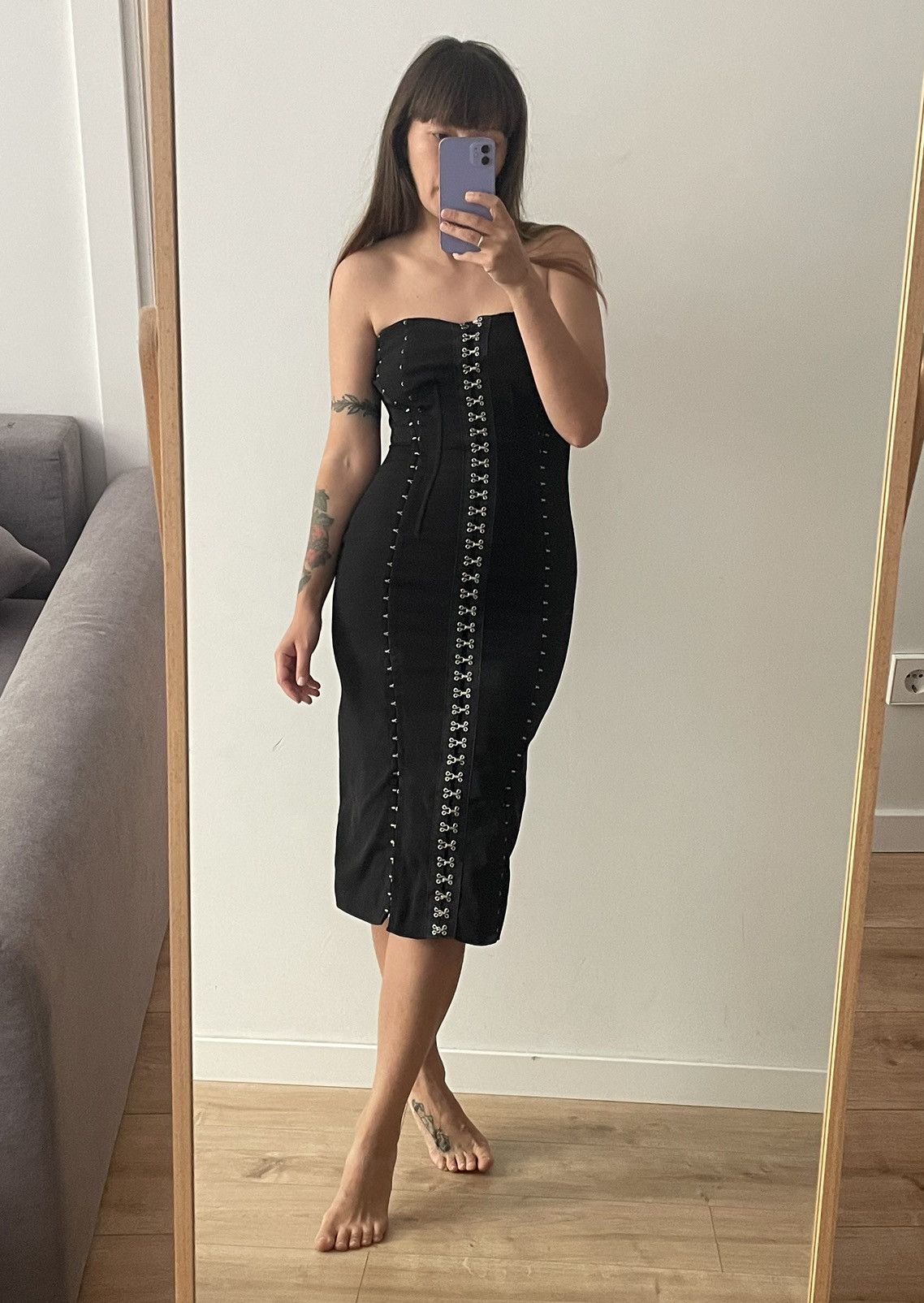 Dolce & Gabbana × Vintage Dolce Gabbana Dress 2003 Corset Lace Bodycon Bustier Bondage Size S / US 4 / IT 40 - 4 Thumbnail
