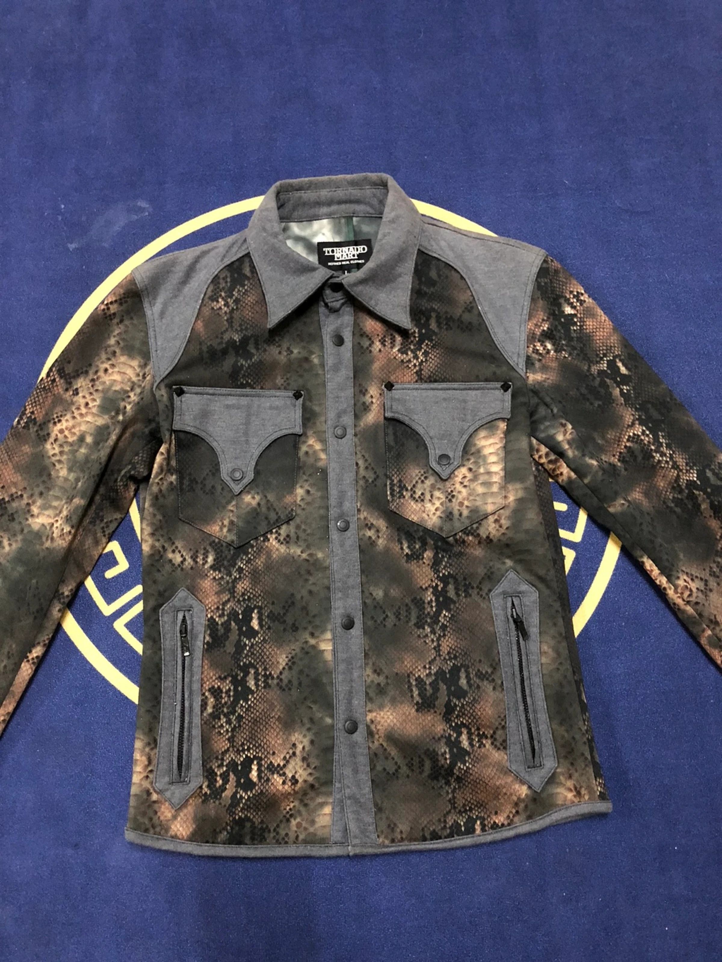 image of Tornado Mart Japan x Vintage Tornado Mart Jacket Design Snake Skin Vintage in Snakeskin (Size Large