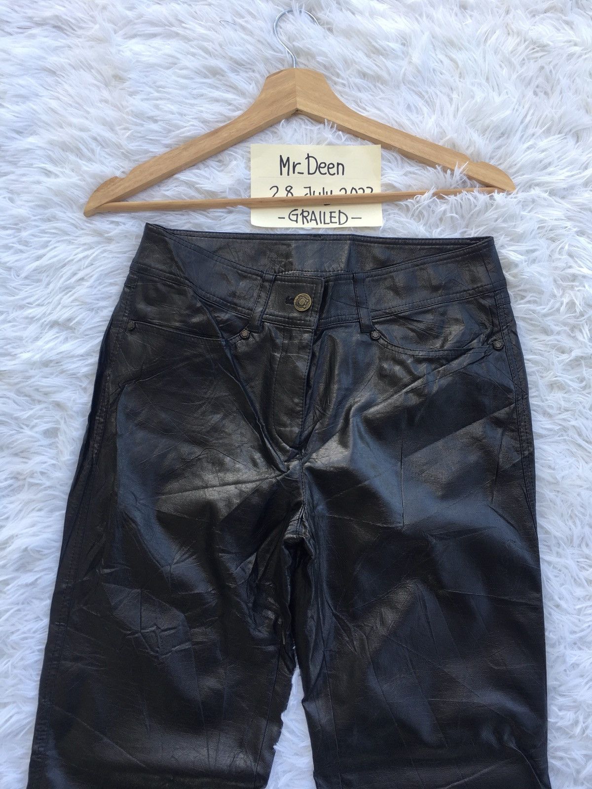 Japanese Brand Rare Vintage Evex by Krizia Leather Pants Size US 27 - 5 Thumbnail