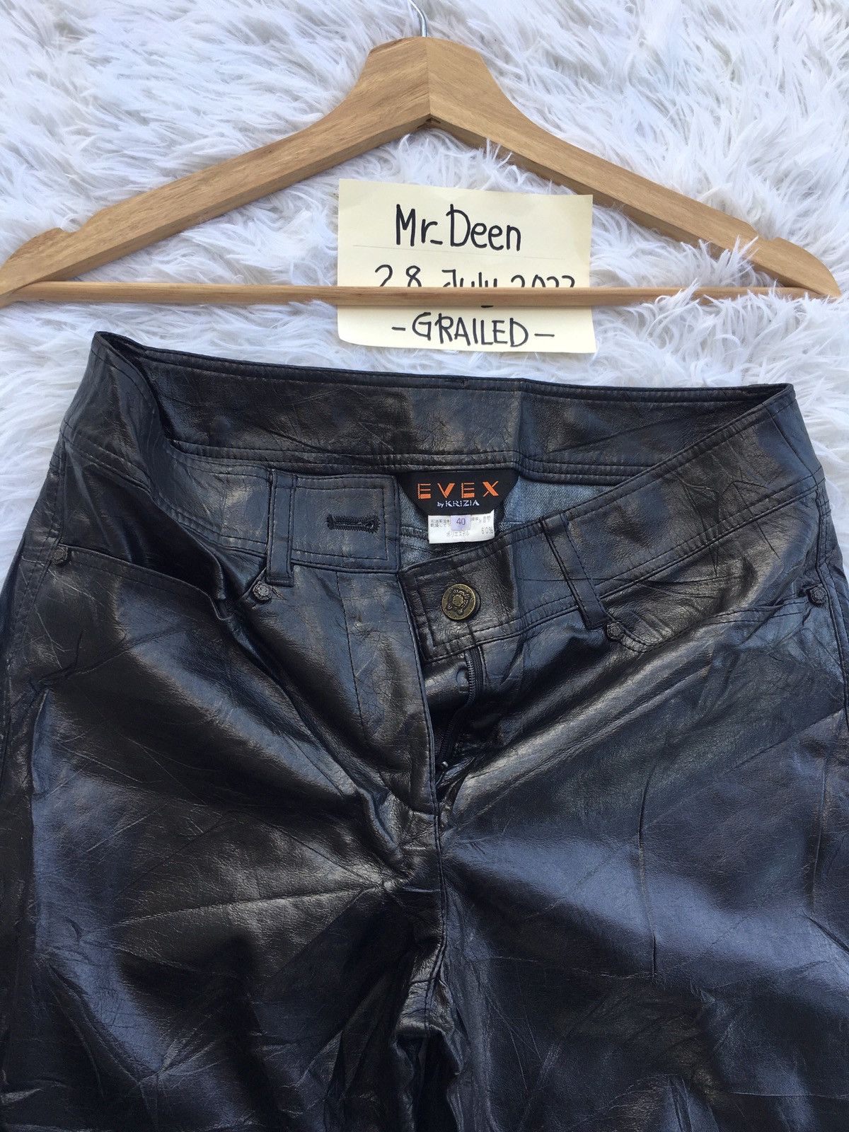 Japanese Brand Rare Vintage Evex by Krizia Leather Pants Size US 27 - 6 Thumbnail