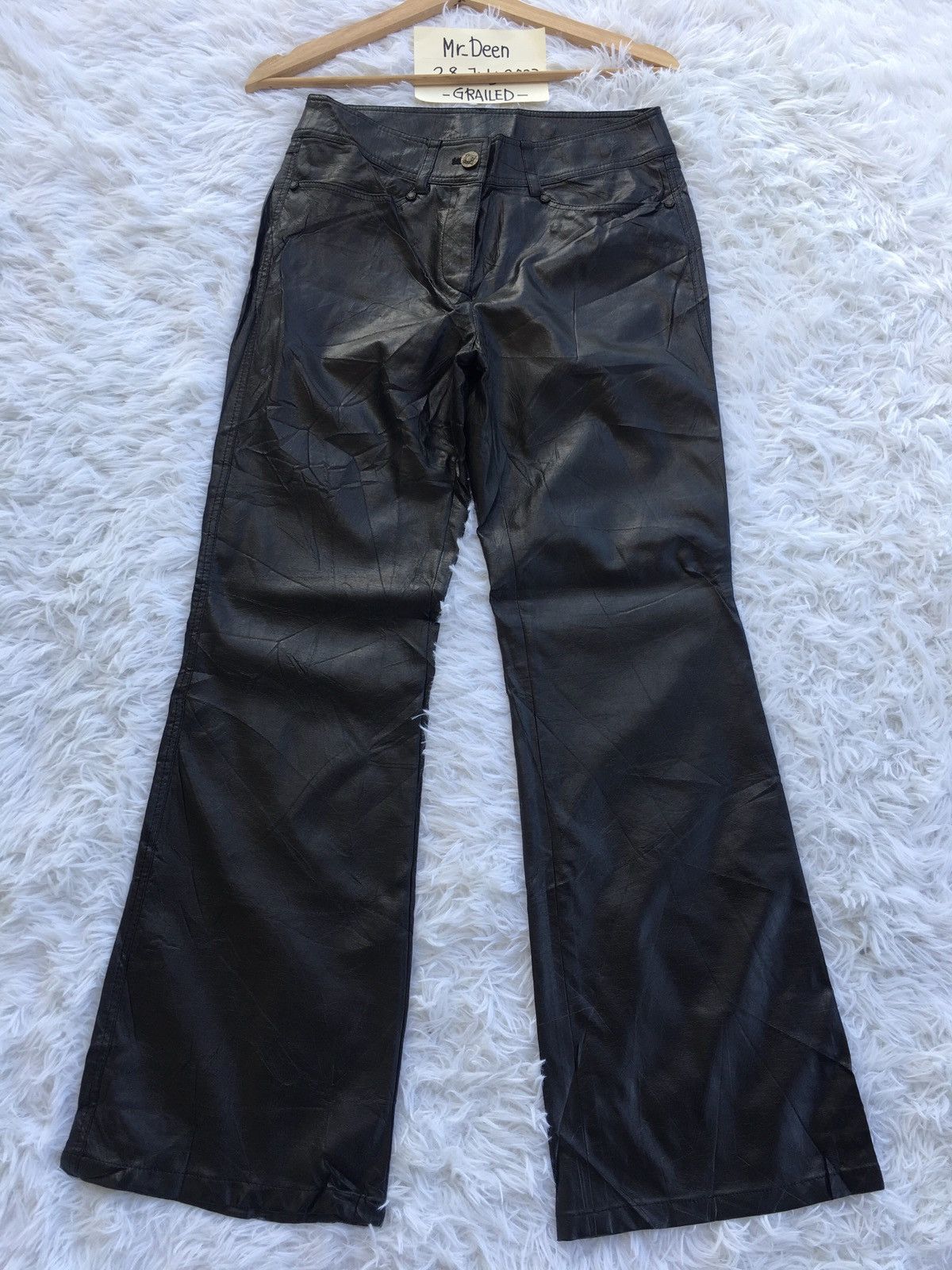 Japanese Brand Rare Vintage Evex by Krizia Leather Pants Size US 27 - 4 Thumbnail