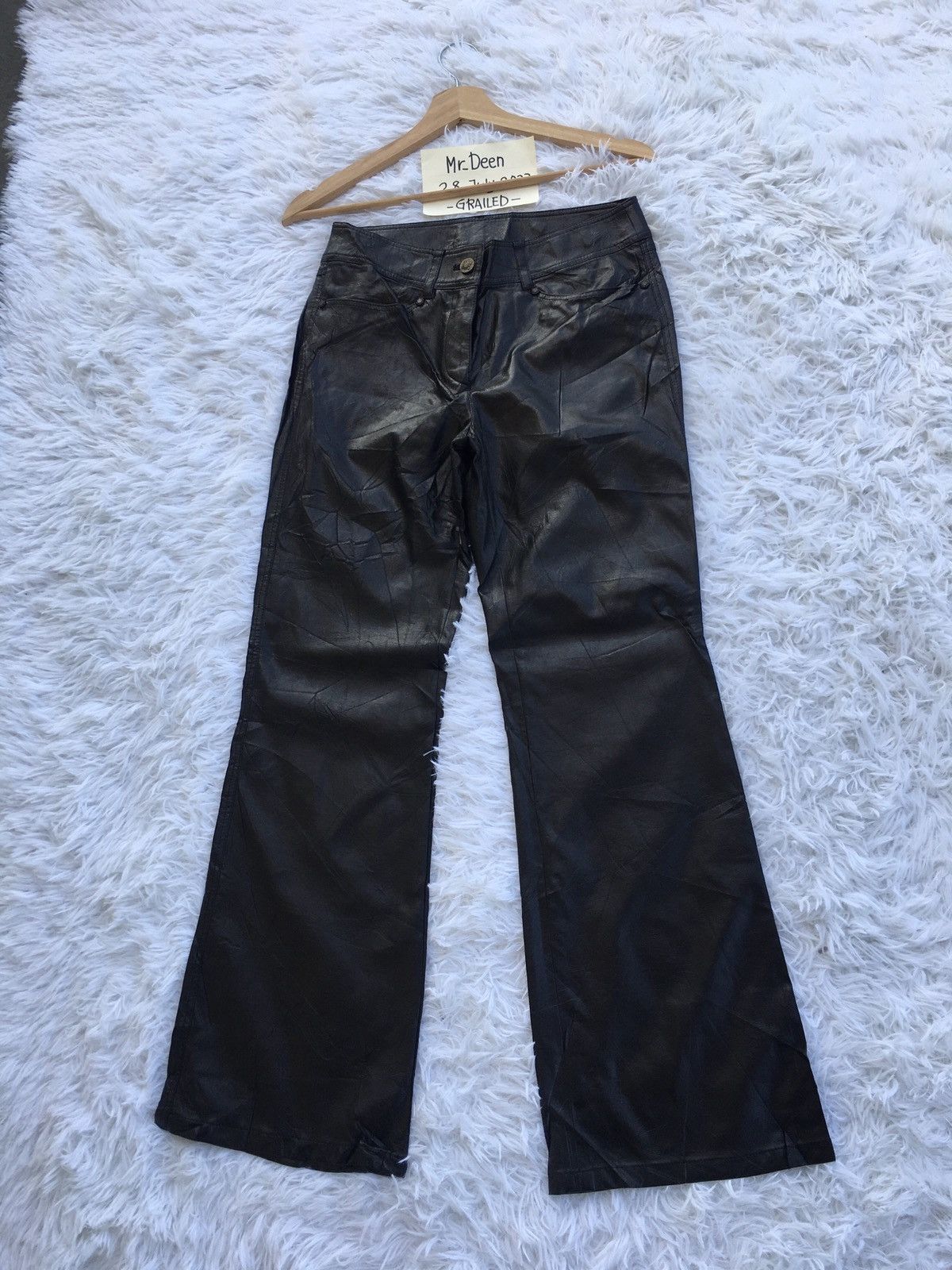 Japanese Brand Rare Vintage Evex by Krizia Leather Pants Size US 27 - 3 Thumbnail