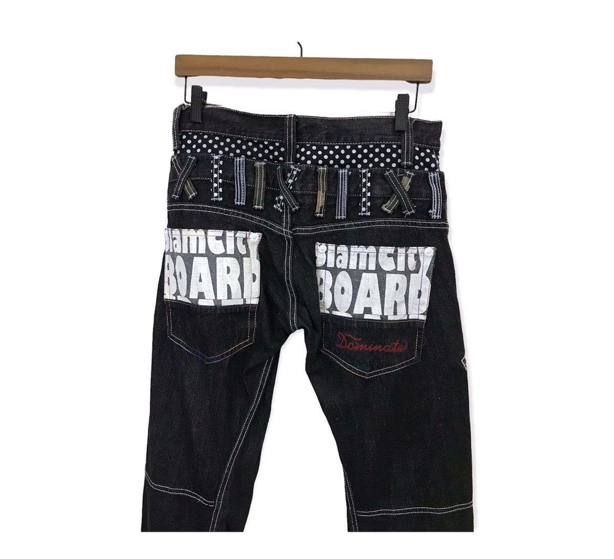 Japanese Brand Dominate Double Waist Denim Trousers Pants Size US 29 - 7 Thumbnail