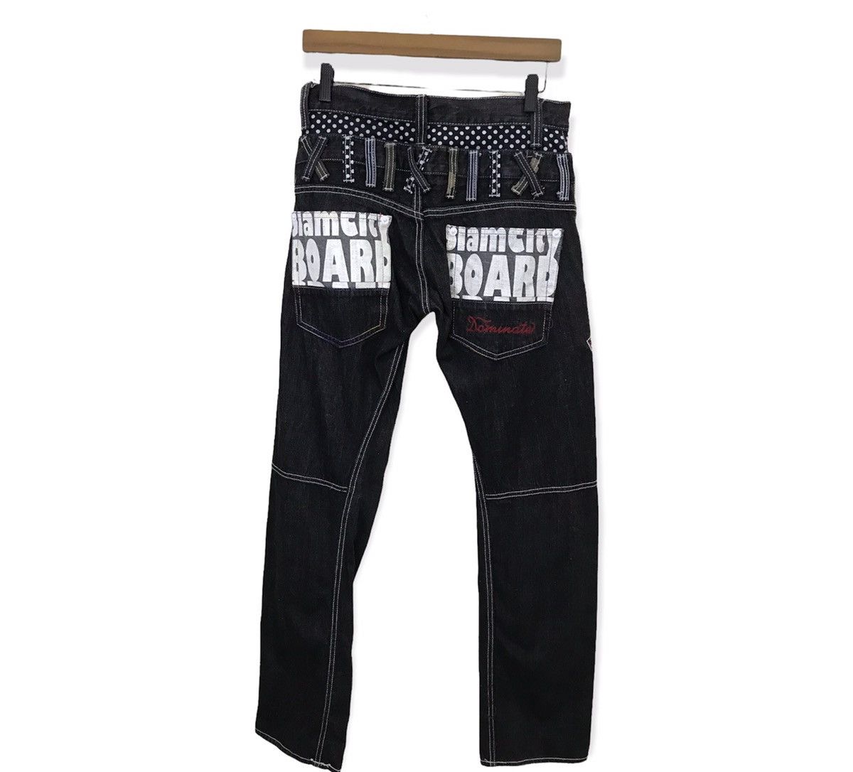 Japanese Brand Dominate Double Waist Denim Trousers Pants Size US 29 - 6 Thumbnail
