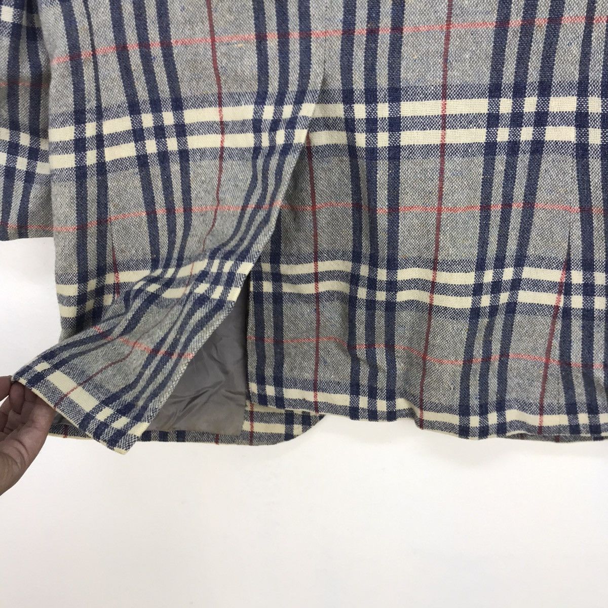 Burberry Prorsum × Vintage Made in England Burberrys Nova Check Linen Coat Blazer Size US XS / EU 42 / 0 - 8 Thumbnail