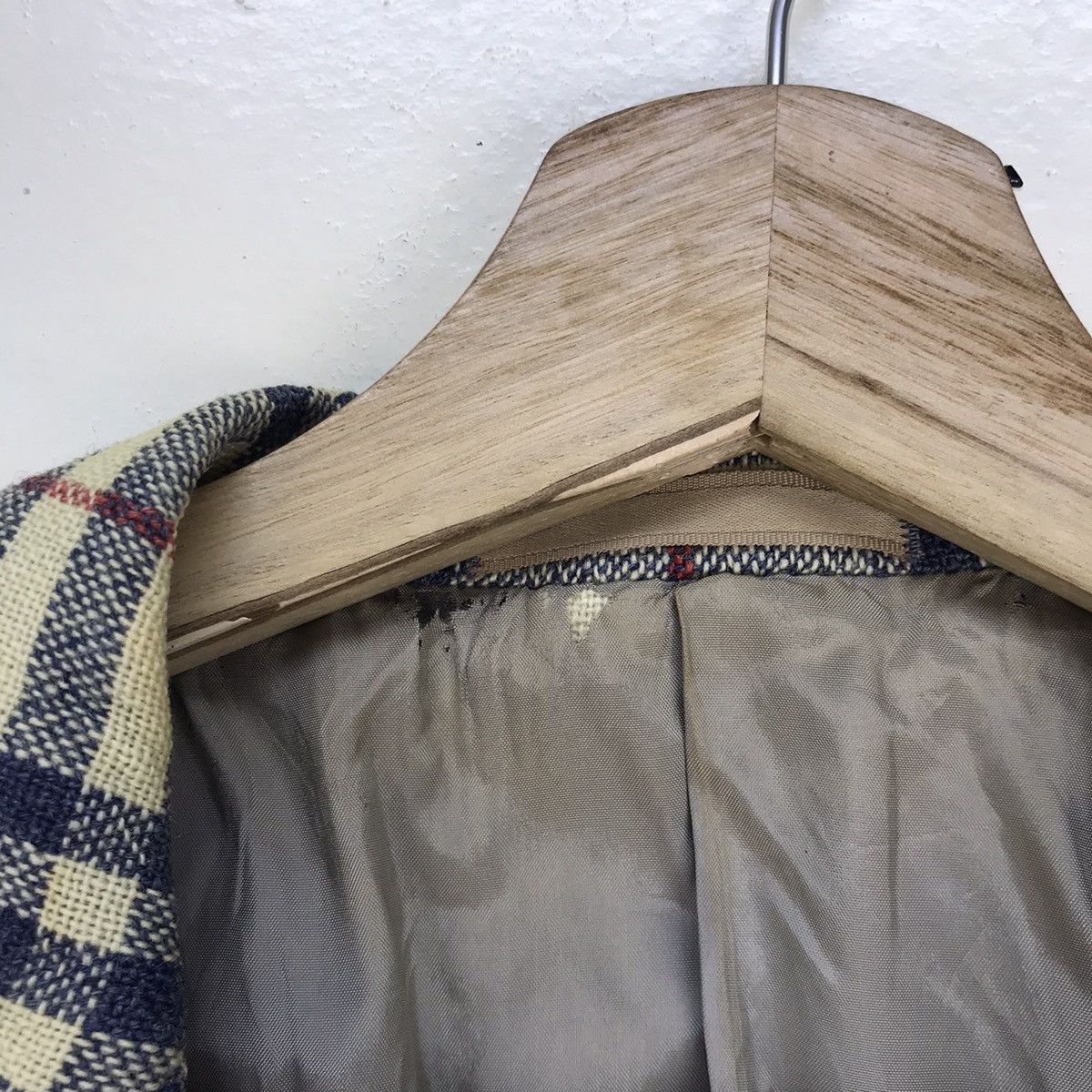 Burberry Prorsum × Vintage Made in England Burberrys Nova Check Linen Coat Blazer Size US XS / EU 42 / 0 - 7 Thumbnail