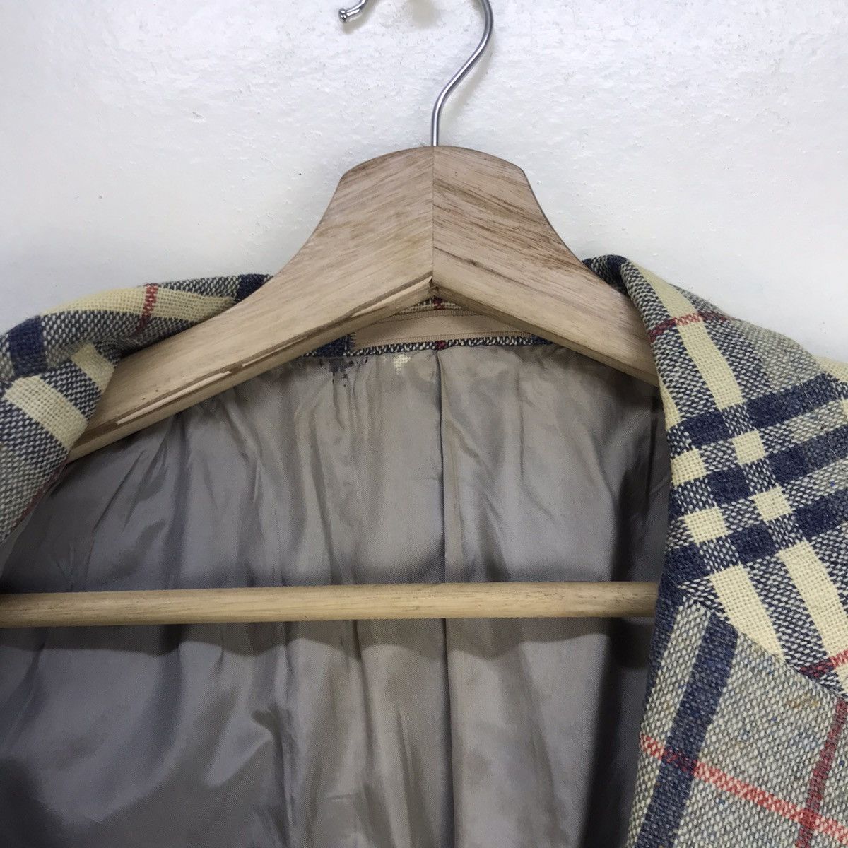 Burberry Prorsum × Vintage Made in England Burberrys Nova Check Linen Coat Blazer Size US XS / EU 42 / 0 - 13 Thumbnail