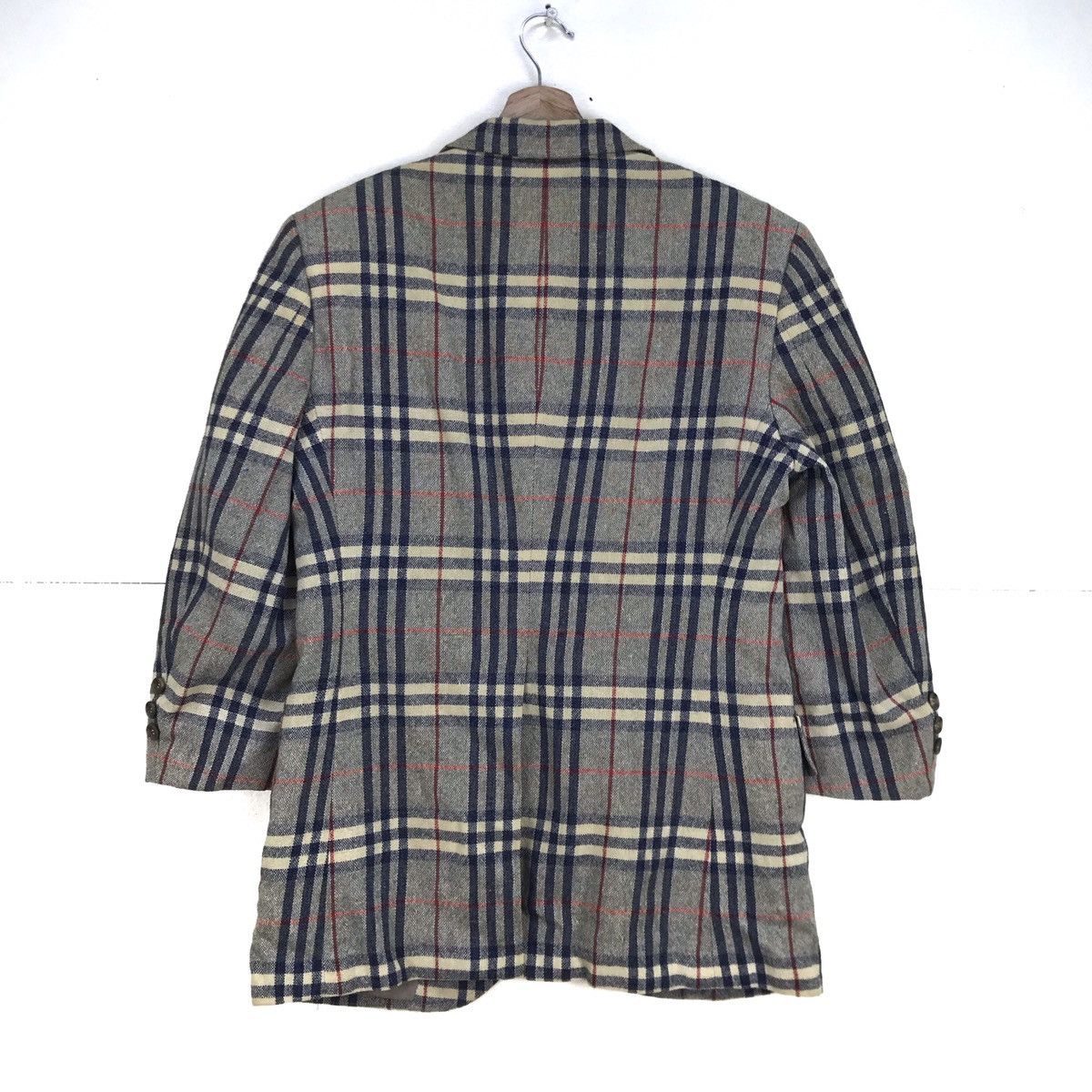 Burberry Prorsum × Vintage Made in England Burberrys Nova Check Linen Coat Blazer Size US XS / EU 42 / 0 - 2 Thumbnail