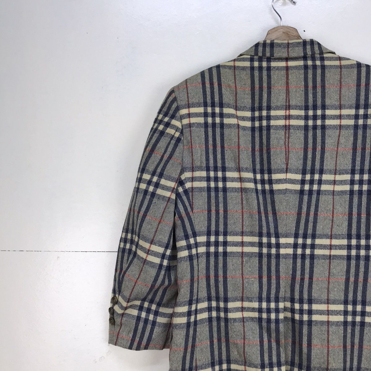 Burberry Prorsum × Vintage Made in England Burberrys Nova Check Linen Coat Blazer Size US XS / EU 42 / 0 - 9 Thumbnail