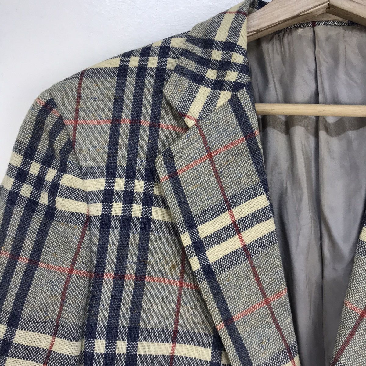 Burberry Prorsum × Vintage Made in England Burberrys Nova Check Linen Coat Blazer Size US XS / EU 42 / 0 - 6 Thumbnail
