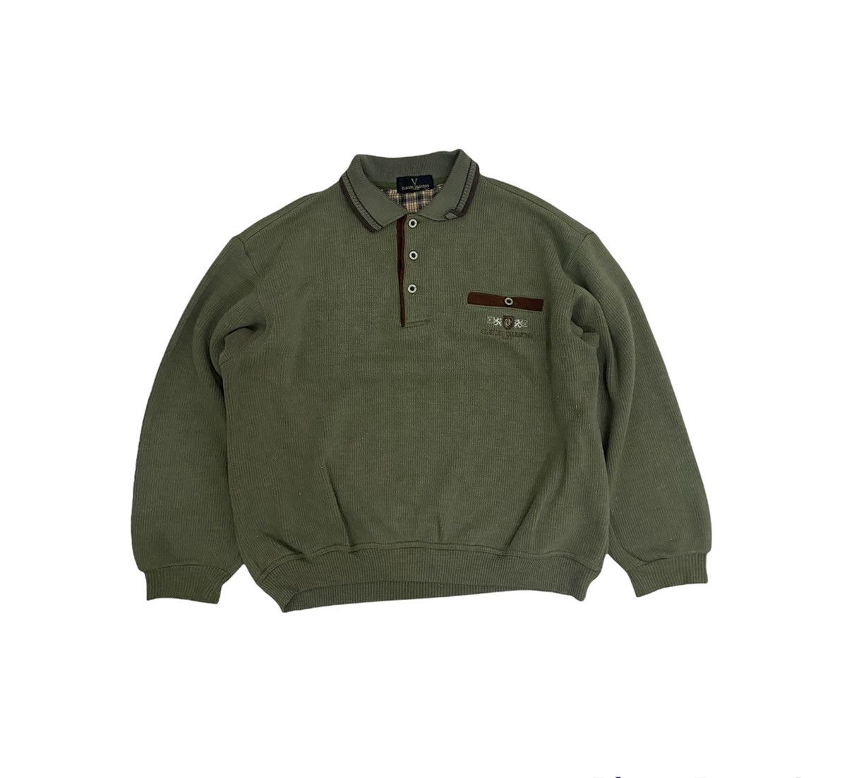 Japanese Brand × Valentino × Vintage Claudio Valentino Sweatshirt Embroidery Logo Size US XL / EU 56 / 4 - 1 Thumbnail