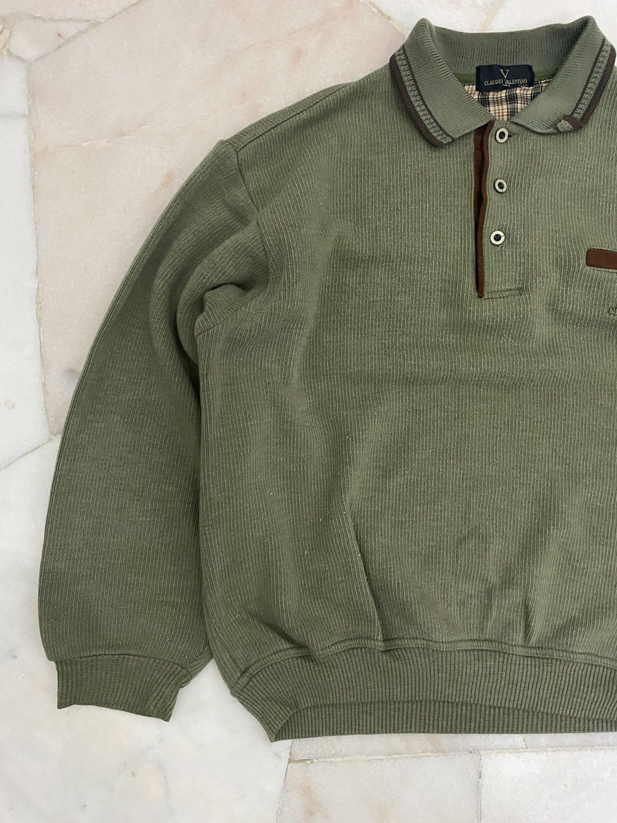 Japanese Brand × Valentino × Vintage Claudio Valentino Sweatshirt Embroidery Logo Size US XL / EU 56 / 4 - 3 Thumbnail