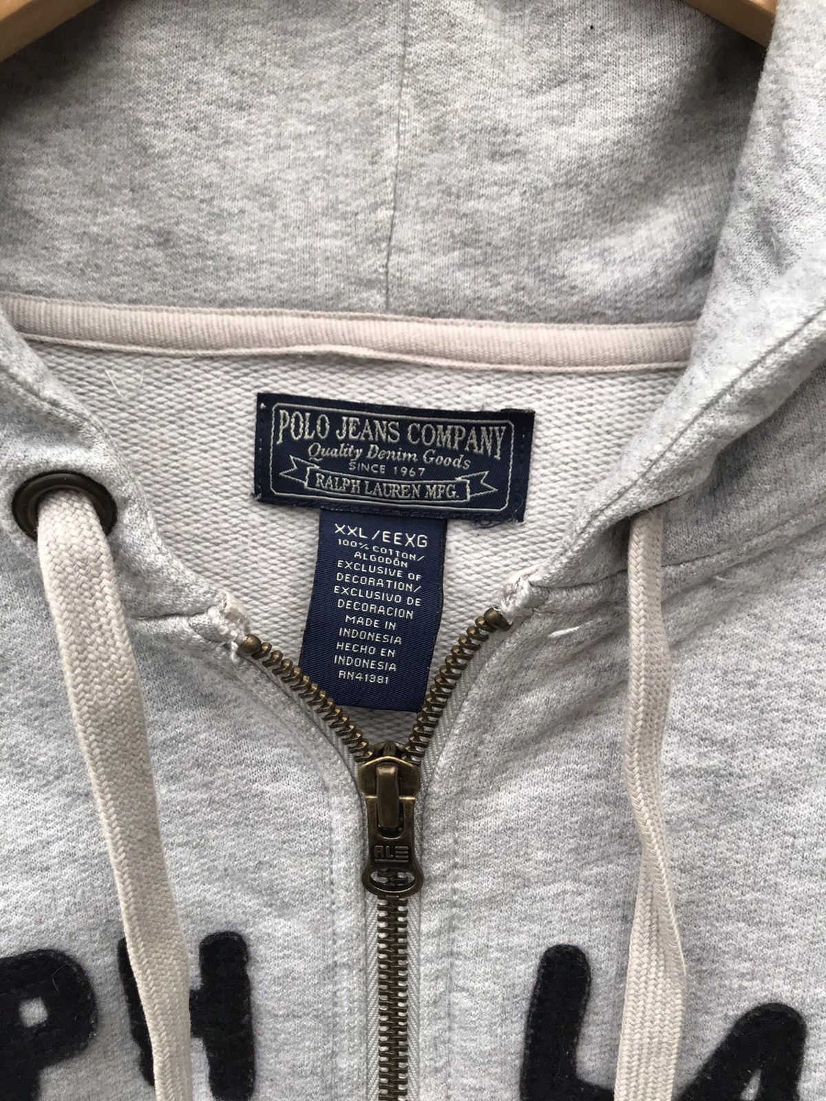 Polo Ralph Lauren Polo Jeans Company Ralph Lauren Spellout Sweater Hoodie Size US XXL / EU 58 / 5 - 2 Thumbnail
