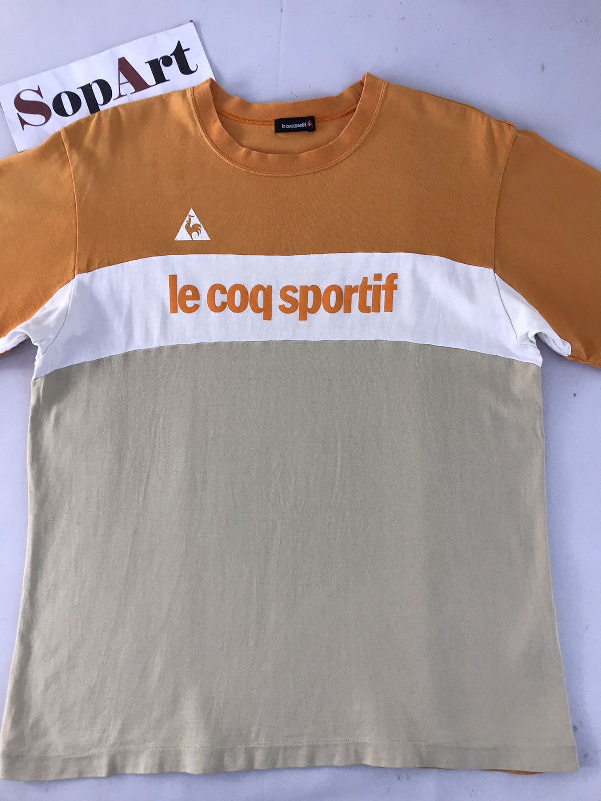 Le Coq Sportif Vintage Lecoqsportif Big Logo Multicolour Tee Size US M / EU 48-50 / 2 - 3 Thumbnail
