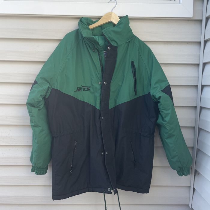 Vintage 90s New York Jets triple fat goose down jacket | Grailed