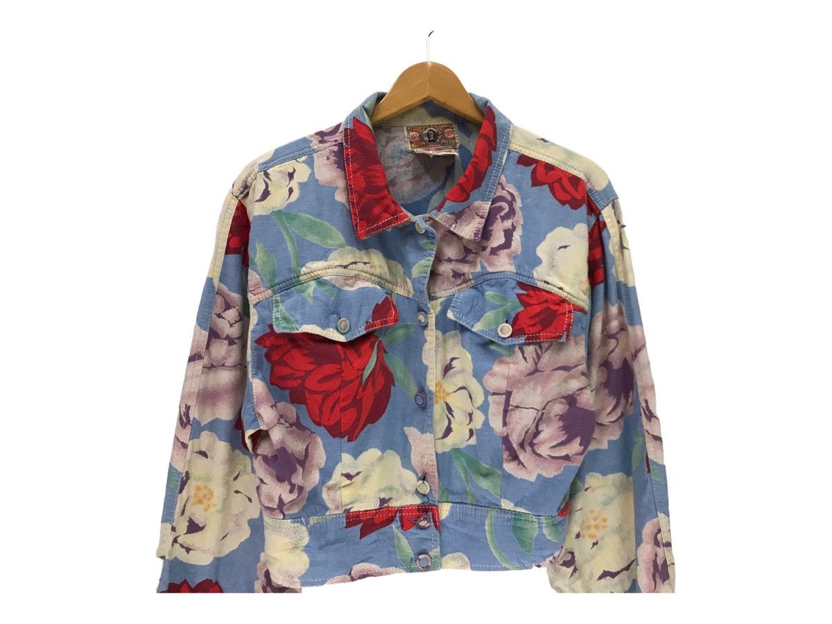 Seditionaries Vintage Gene Ewing BIS Jacket Full Print Flower Made IN USA Size M / US 6-8 / IT 42-44 - 2 Thumbnail
