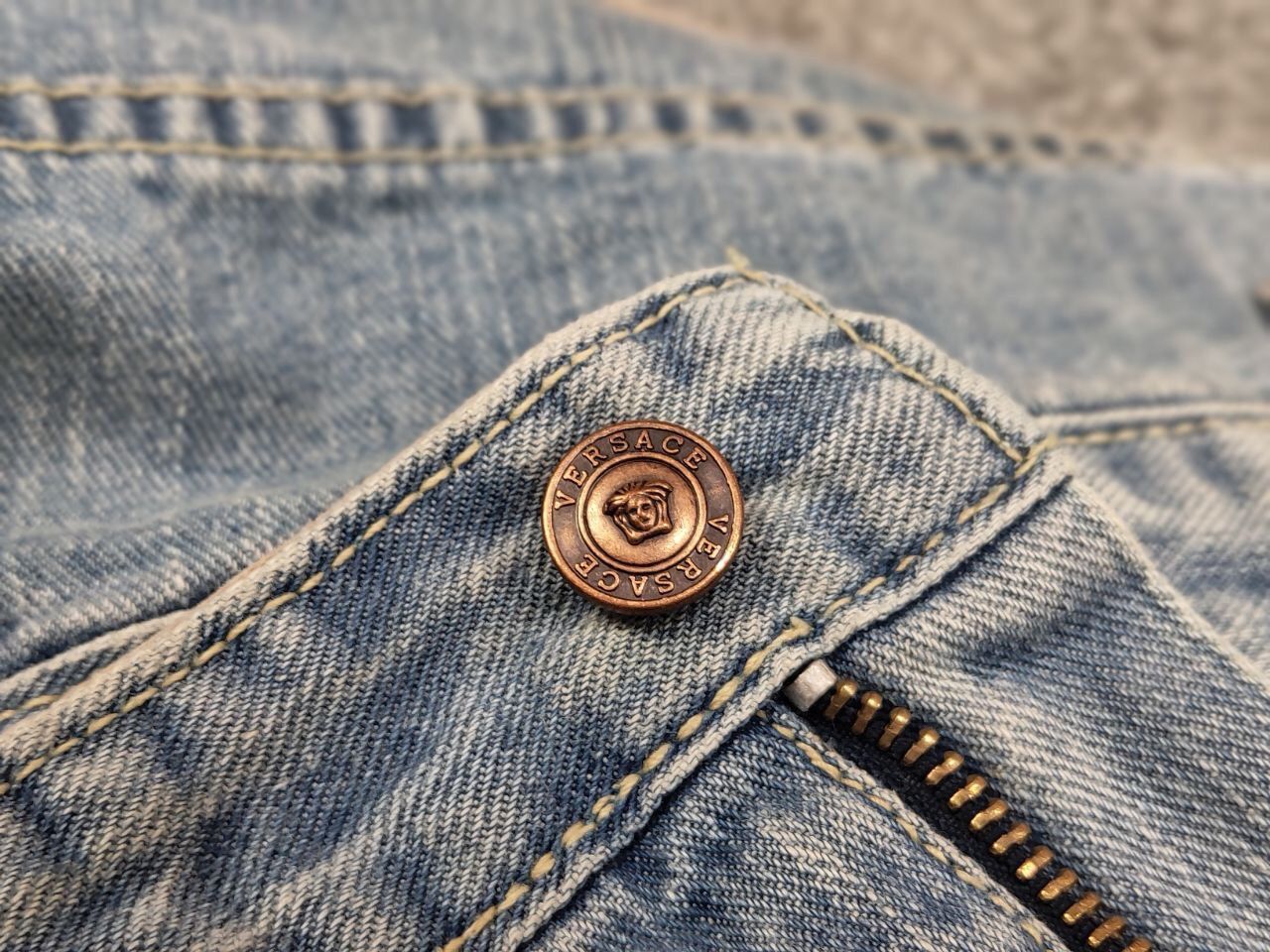Versace Jeans Couture Vintage 90's Versace Jeans Couture Logo Pocket Denim Size US 30 / EU 46 - 16 Thumbnail
