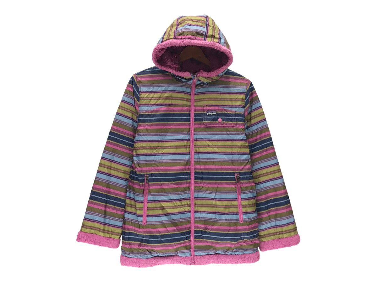 Patagonia × Vintage Vintage Patagonia Hoodie Reversible Jacket Fleece Puffer Size M / US 6-8 / IT 42-44 - 2 Thumbnail
