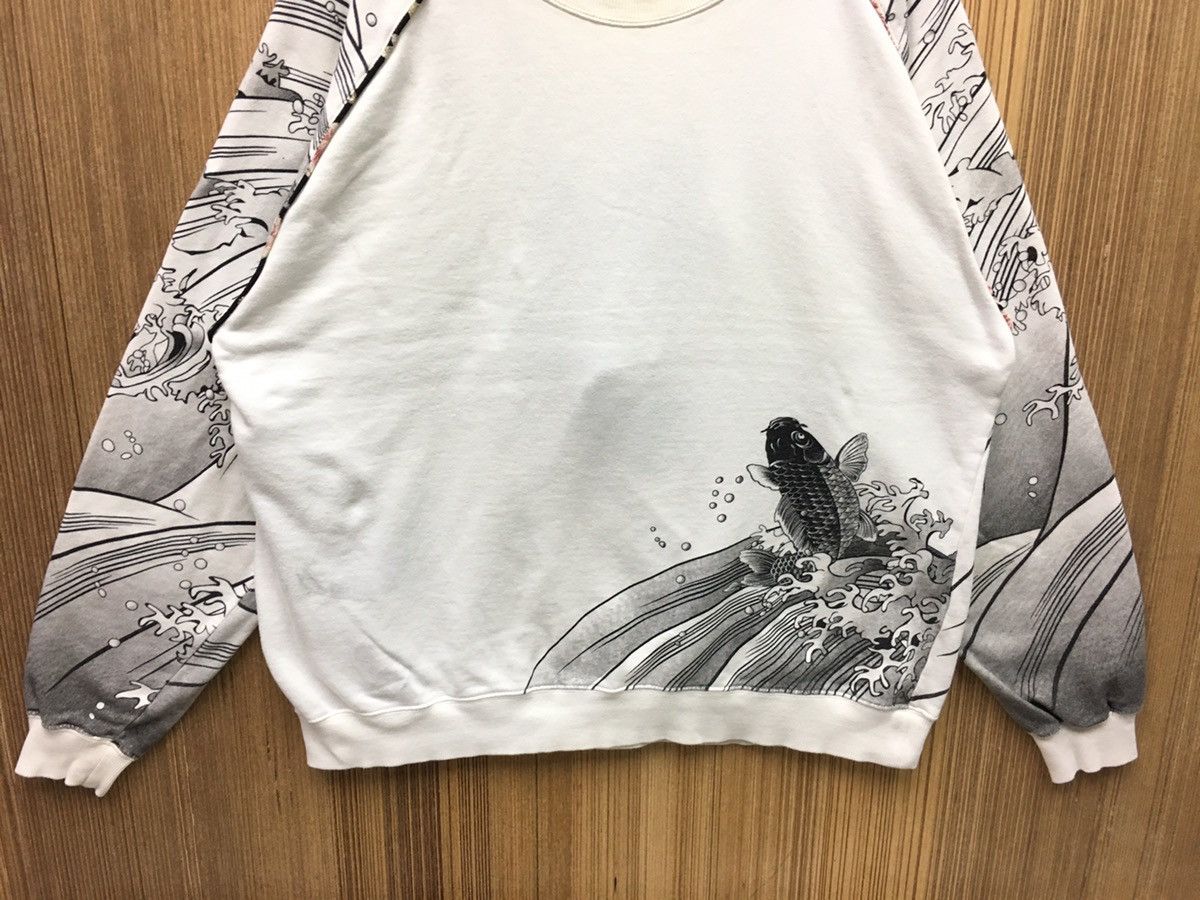 Other Vintage Karakuri Tamashii Fish Koi Motif Sukajan Sweatshirt Size US L / EU 52-54 / 3 - 4 Thumbnail