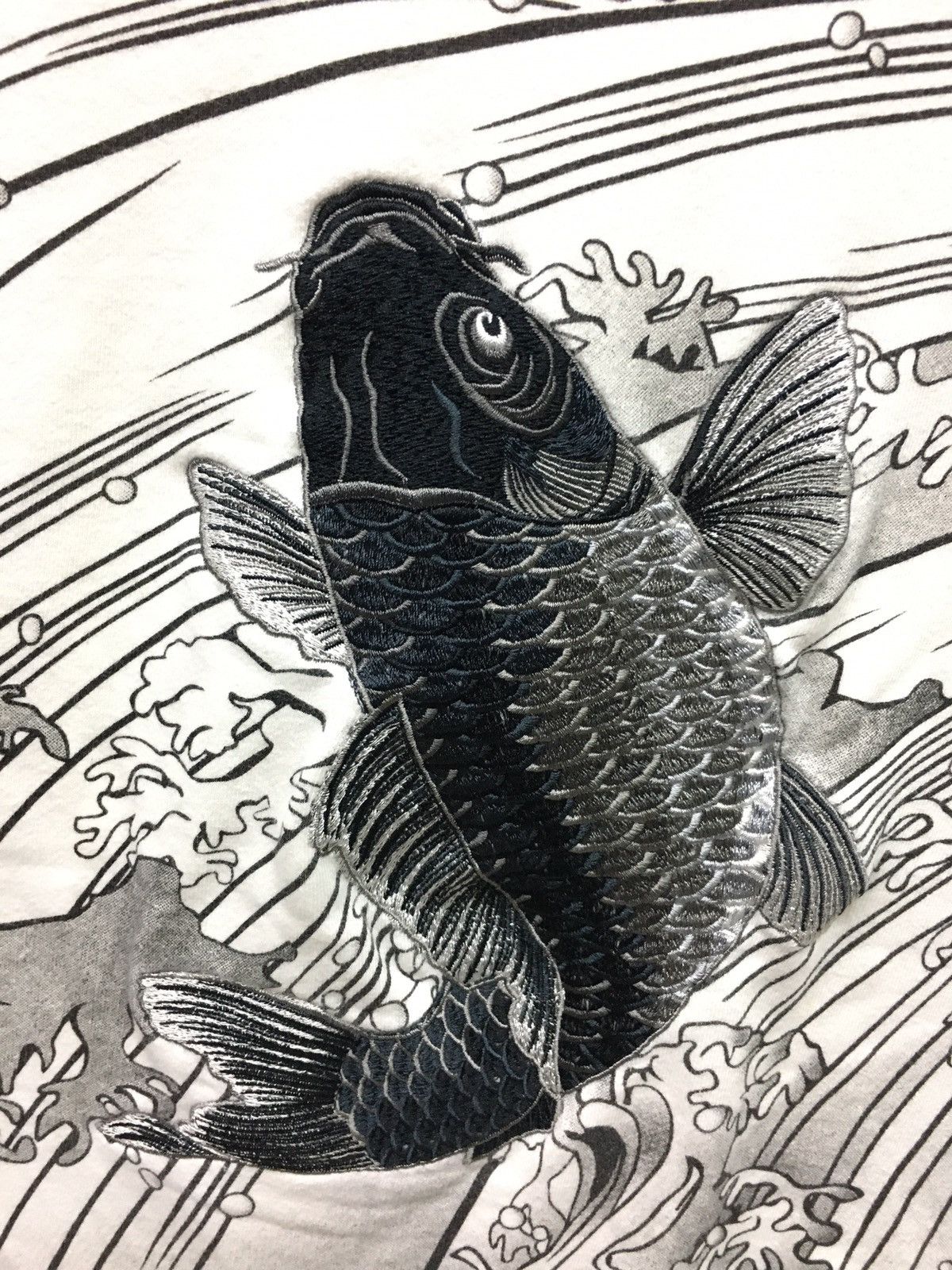 Other Vintage Karakuri Tamashii Fish Koi Motif Sukajan Sweatshirt Size US L / EU 52-54 / 3 - 7 Thumbnail