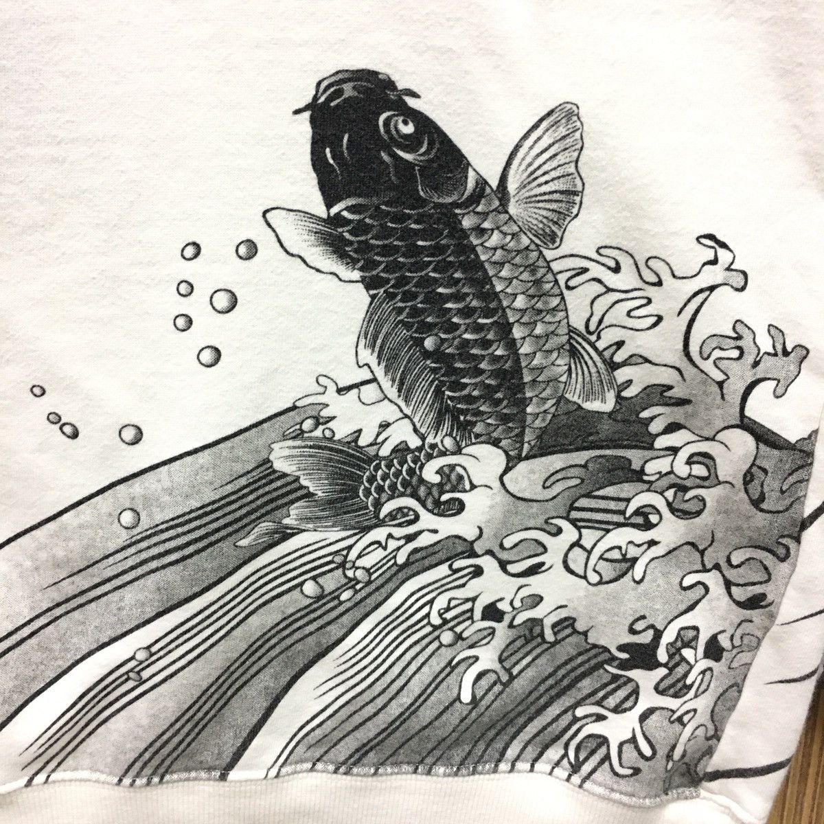 Other Vintage Karakuri Tamashii Fish Koi Motif Sukajan Sweatshirt Size US L / EU 52-54 / 3 - 6 Thumbnail