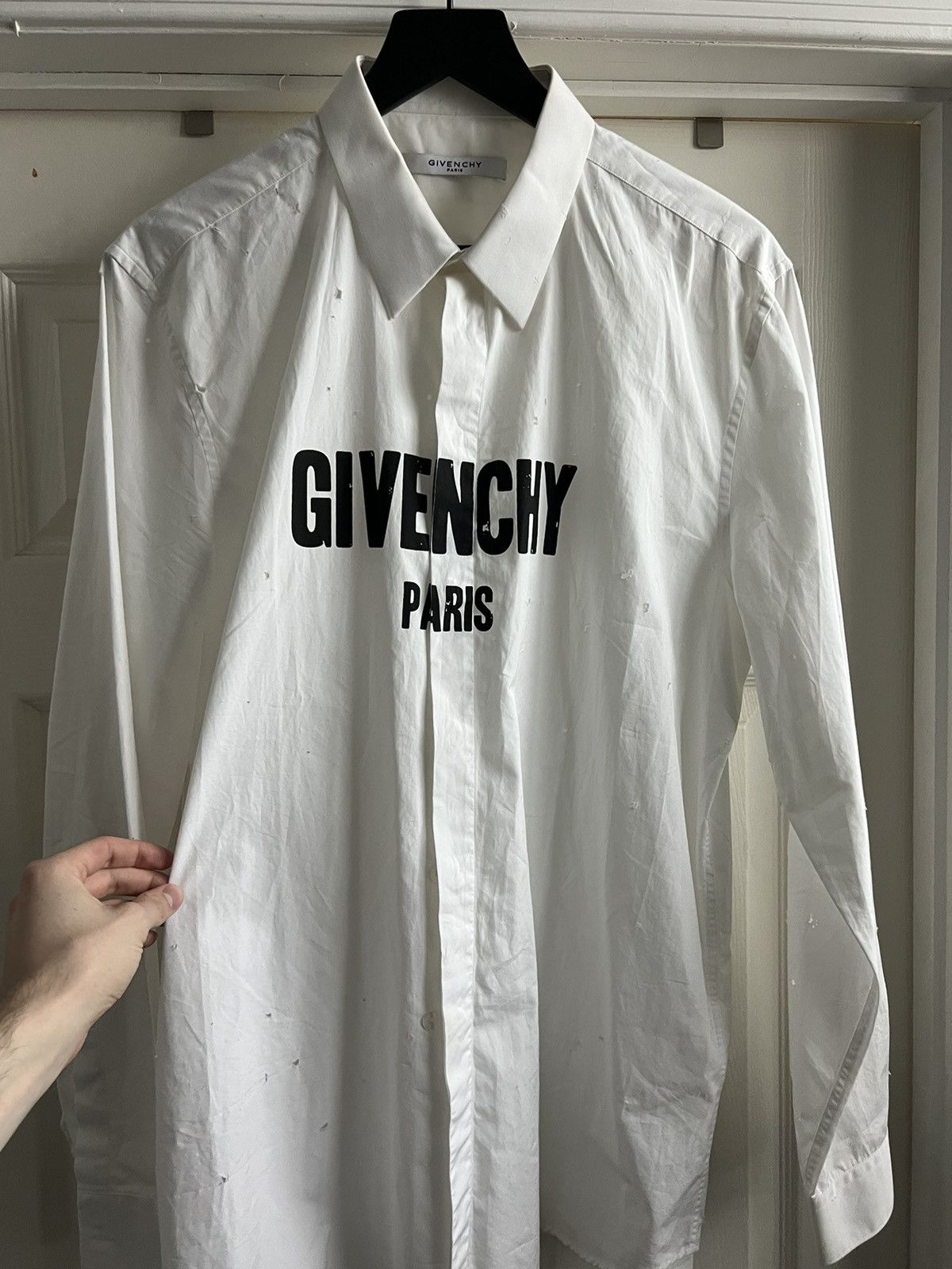 Givenchy Givenchy 16s Distressed Tuxedo Dress Shirt 42 Rare | Grailed