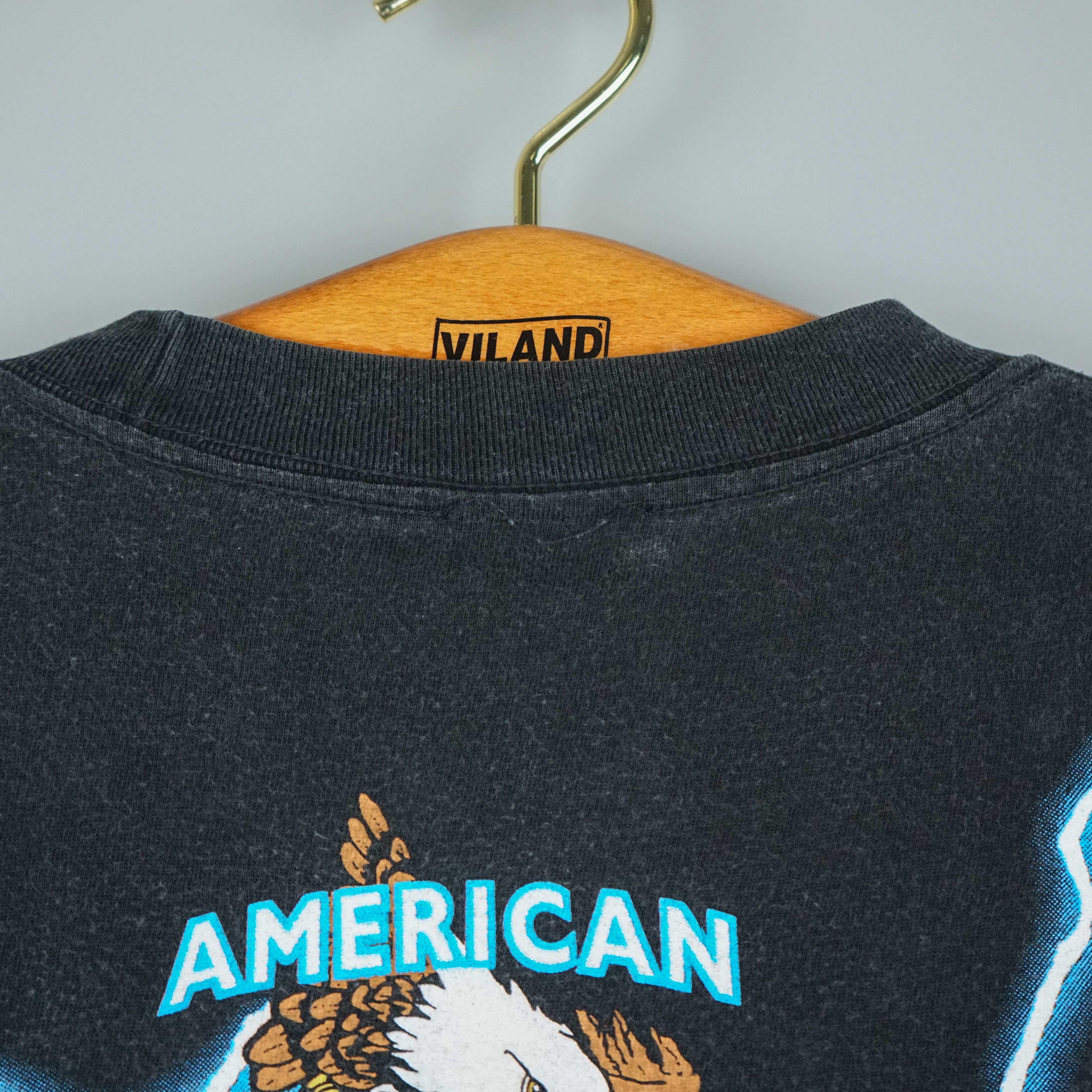 Harley Davidson × Vintage 1990s American Thunder t shirt Size US M / EU 48-50 / 2 - 7 Thumbnail