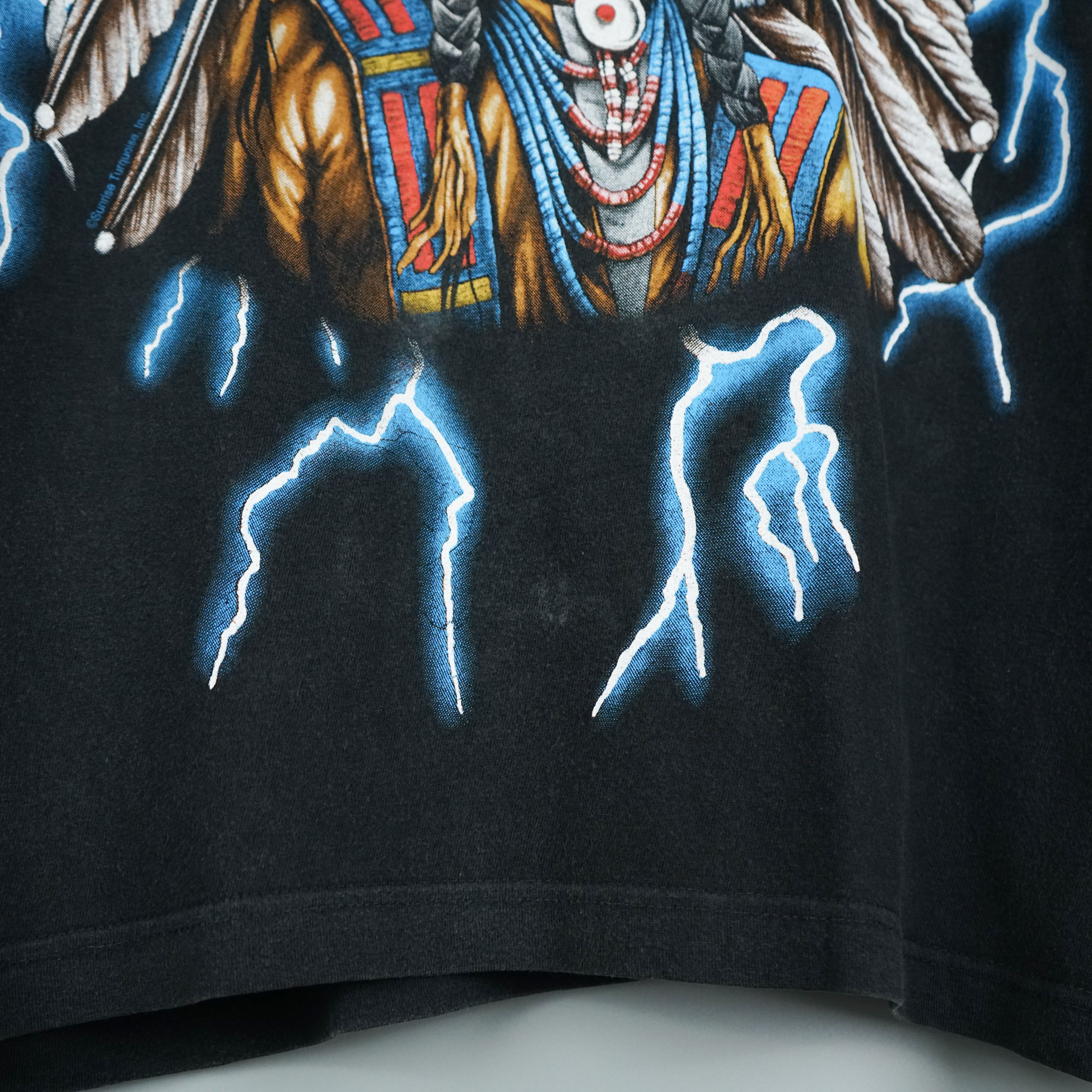 Harley Davidson × Vintage 1990s American Thunder t shirt Size US M / EU 48-50 / 2 - 3 Thumbnail