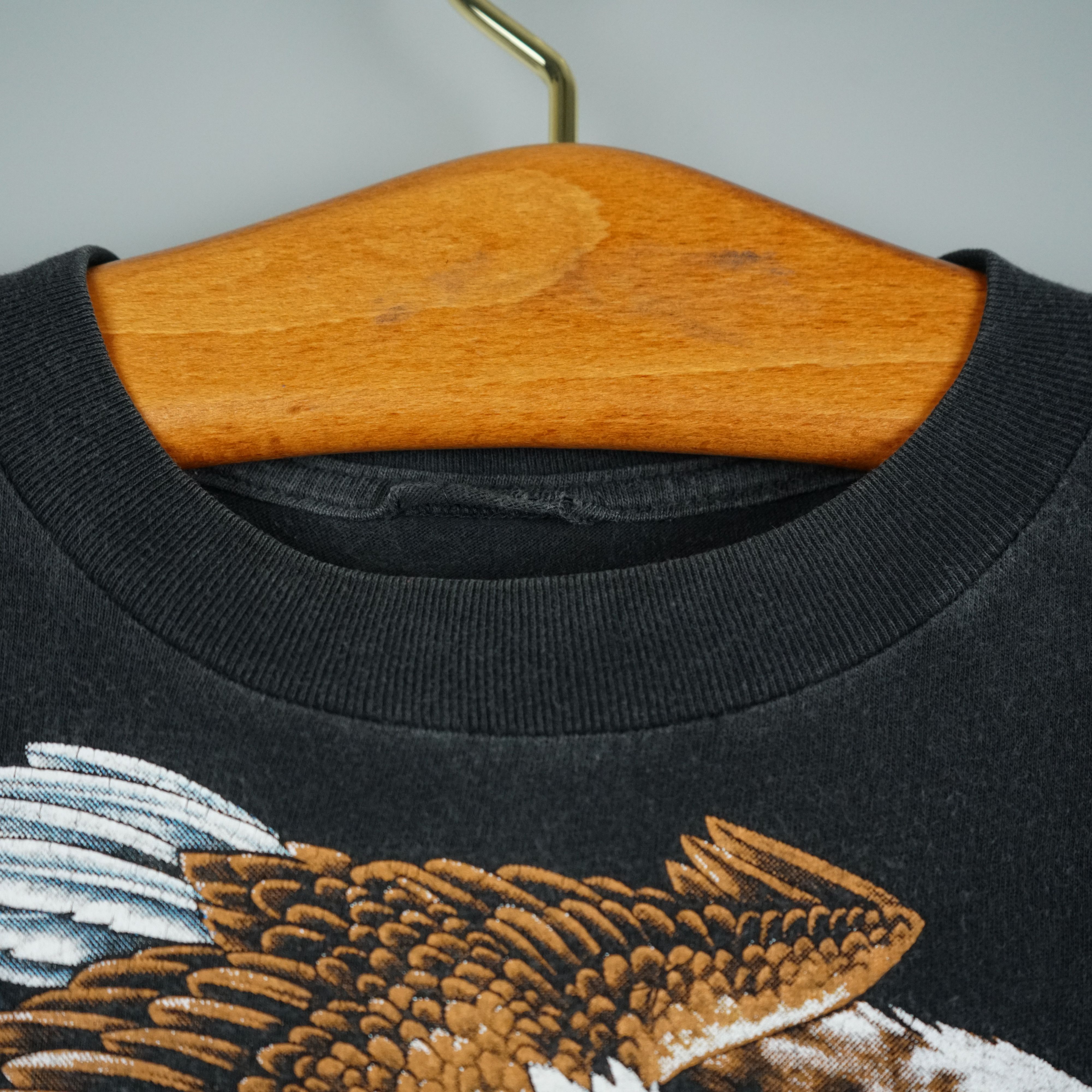 Harley Davidson × Vintage 1990s American Thunder t shirt Size US M / EU 48-50 / 2 - 4 Thumbnail