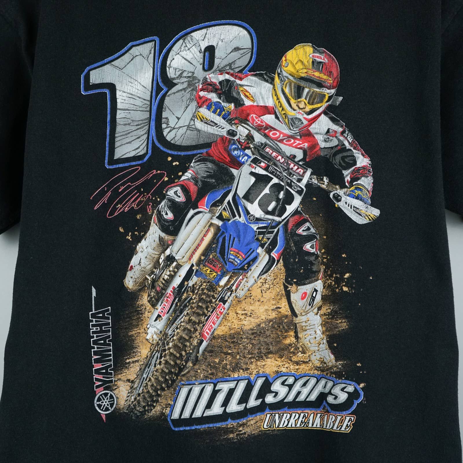 Vintage early 2000s Yamaha Racing Moto t shirt y2k Size US M / EU 48-50 / 2 - 2 Thumbnail