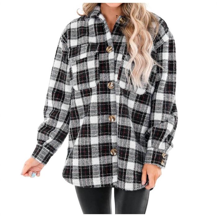 Z Supply Plaid Tucker Jacket In White | Grailed