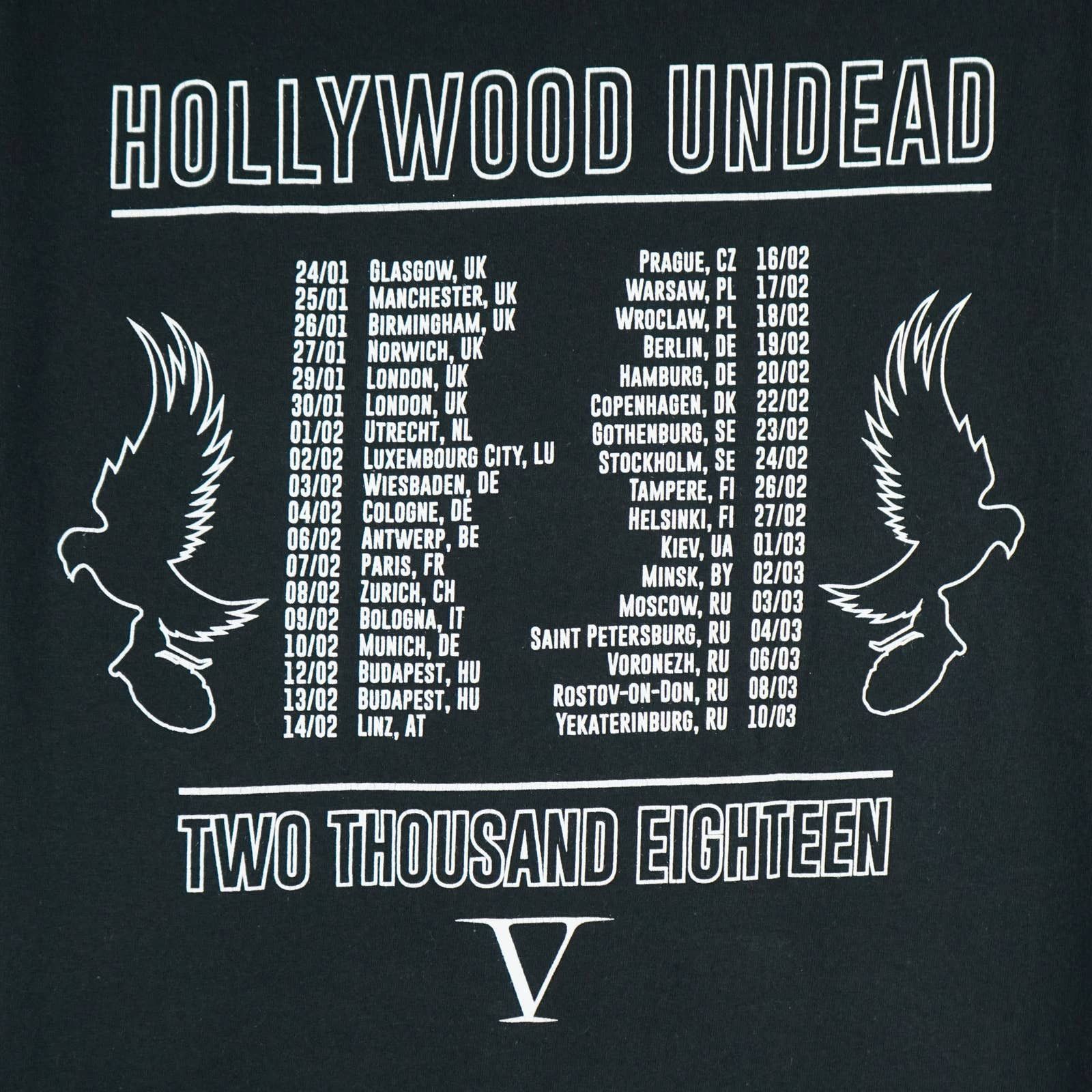 Band Tees × Vintage 2018 Hollywood Undead t shirt Size US M / EU 48-50 / 2 - 6 Thumbnail