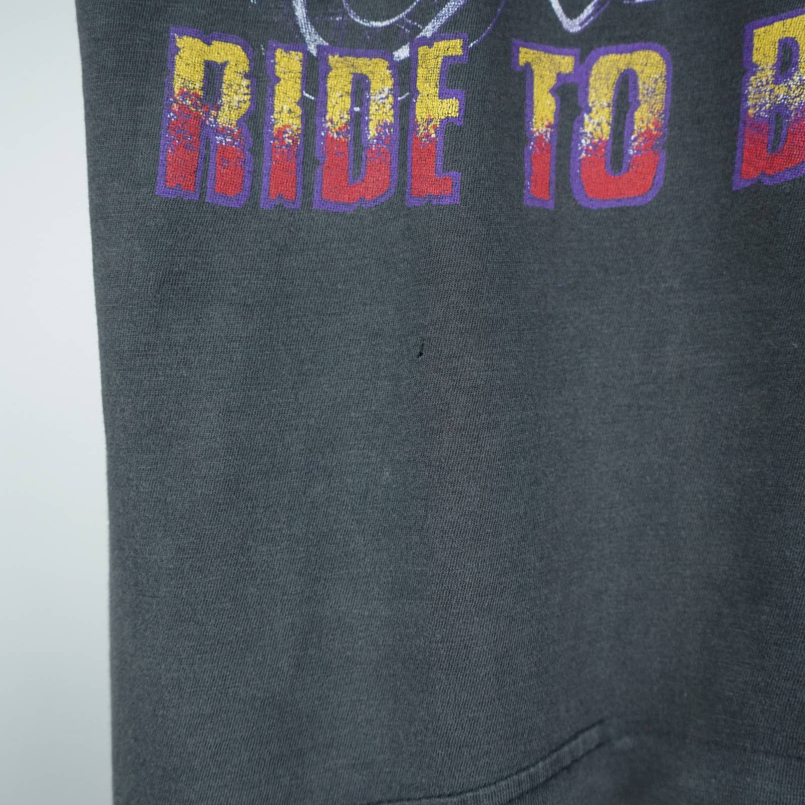 Harley Davidson × Vintage 1990s Born to be wild Ride to be FREE t shirt Eagle Size US L / EU 52-54 / 3 - 8 Thumbnail