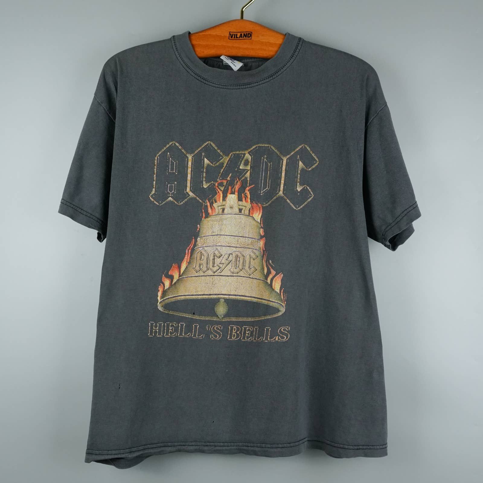 Band Tees × Vintage 1990s Hells Bells ACDC Distressed tee Size US L / EU 52-54 / 3 - 1 Thumbnail