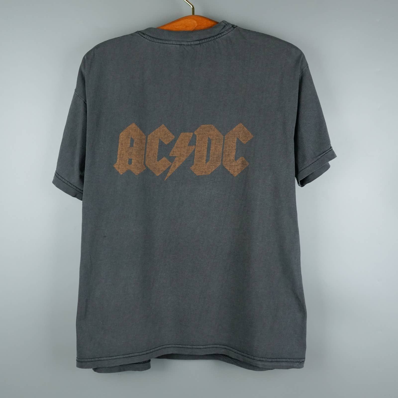 Band Tees × Vintage 1990s Hells Bells ACDC Distressed tee Size US L / EU 52-54 / 3 - 8 Thumbnail