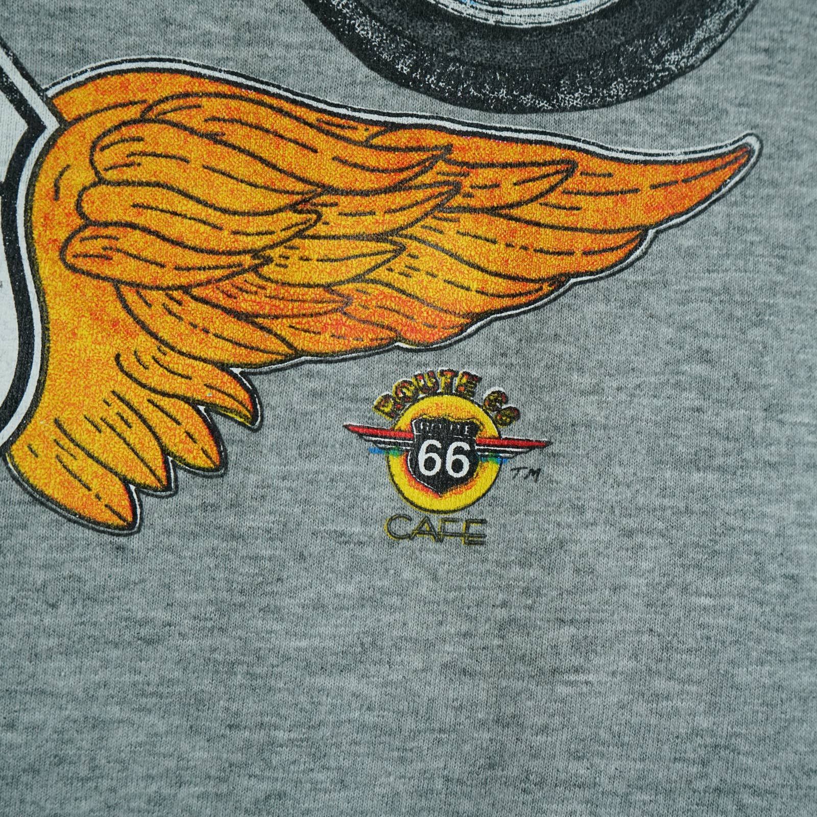 Harley Davidson × Vintage 1990s Road 66 t-shirt Size US L / EU 52-54 / 3 - 3 Thumbnail