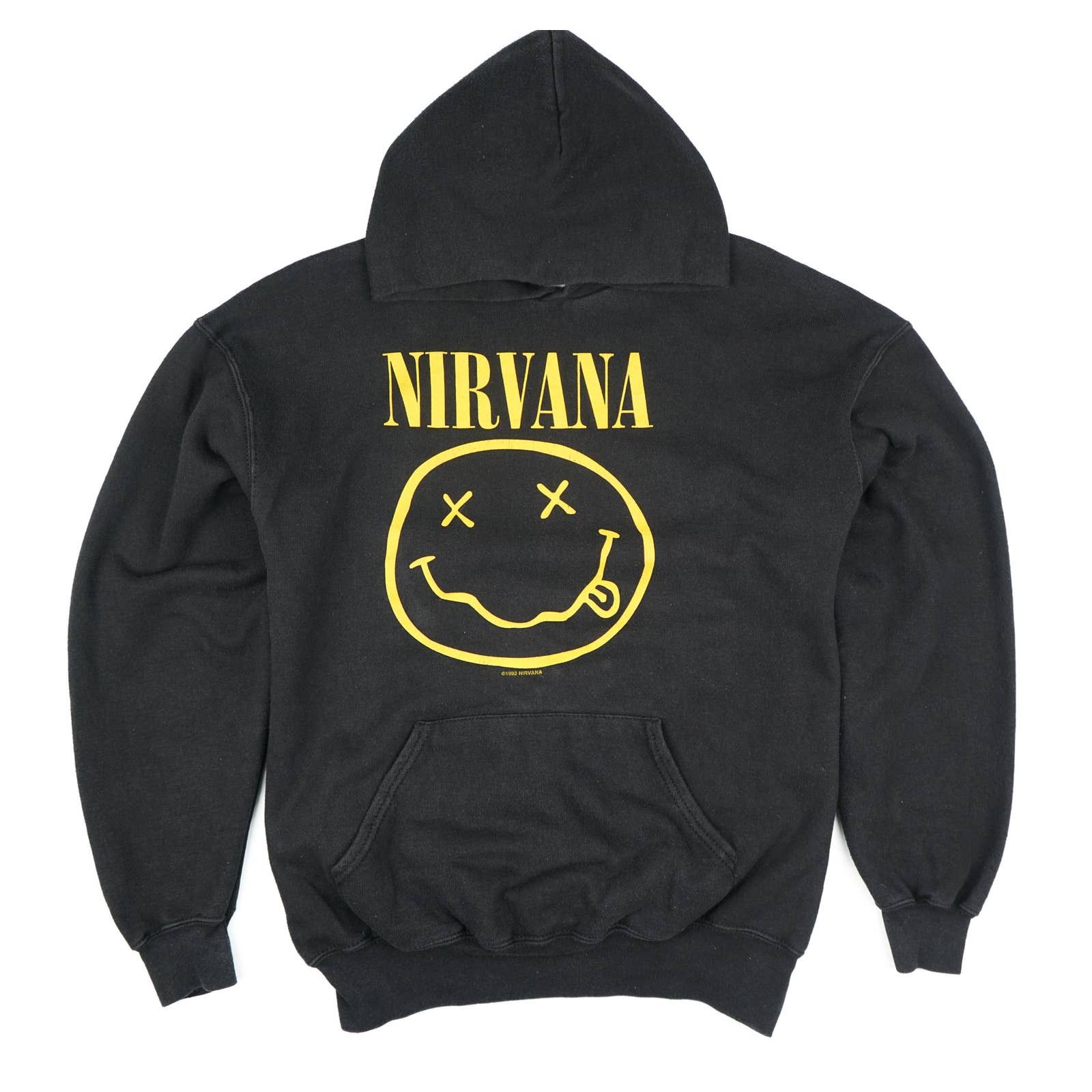 Band Tees × Vintage 1992 Nirvana Smiley Hoodie 2000s print Size US L / EU 52-54 / 3 - 1 Thumbnail