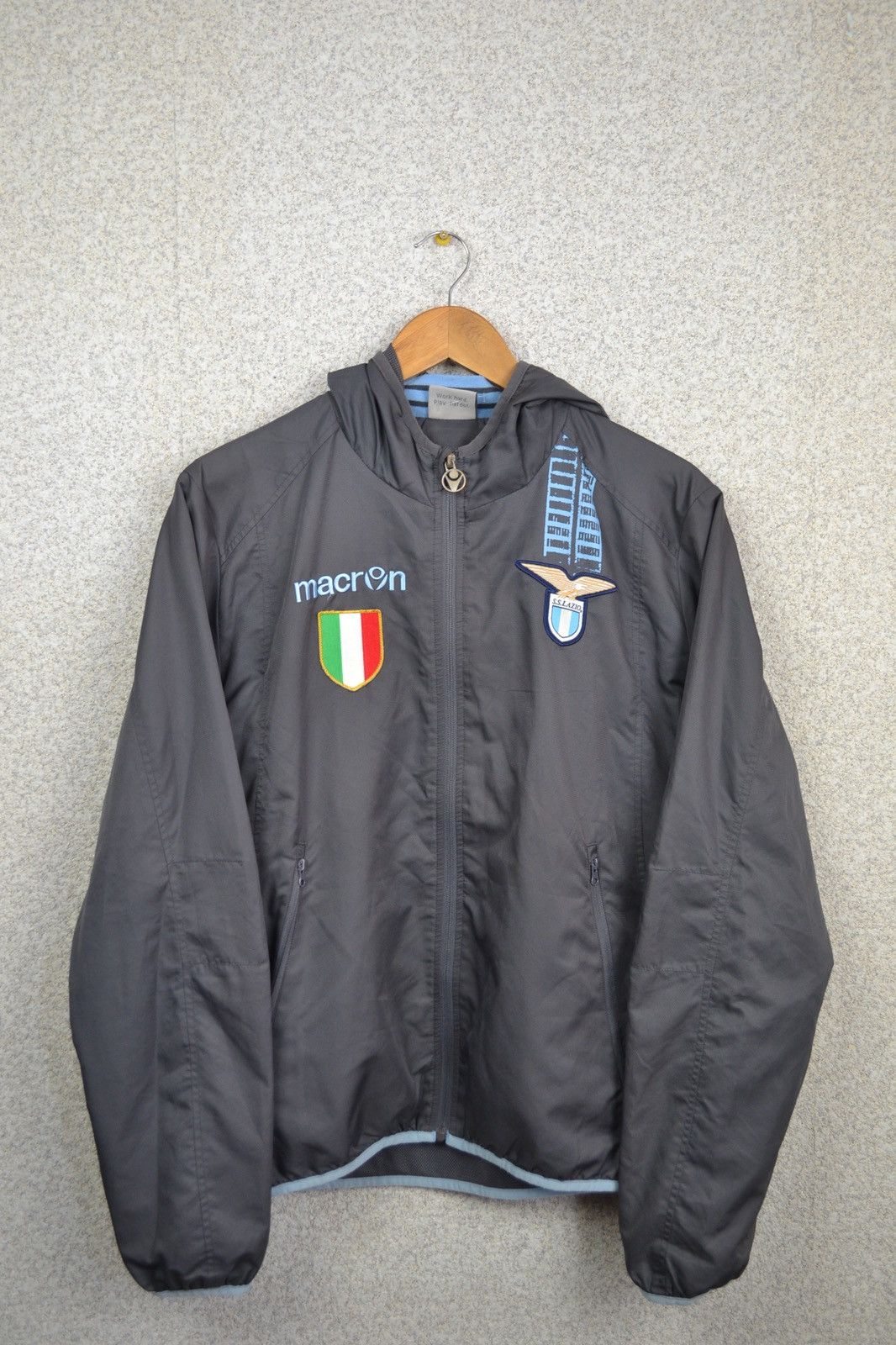Macron Lazio FC Italy macron jacket soccer football hooded Size US S / EU 44-46 / 1 - 1 Thumbnail