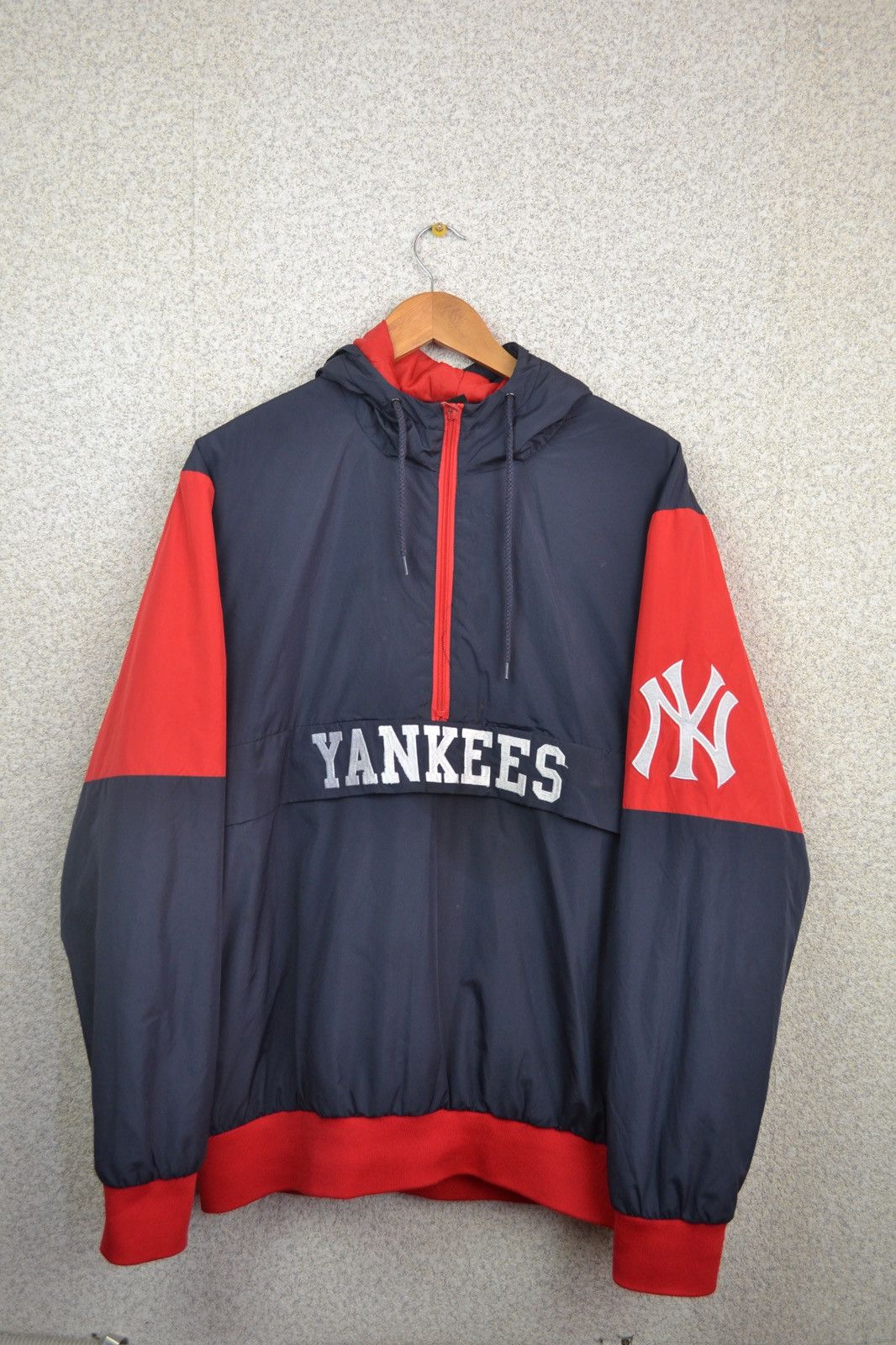 Majestic × New York Yankees New York Yankees vintage majestic jacket anorak hooded mlb Size US XL / EU 56 / 4 - 1 Thumbnail