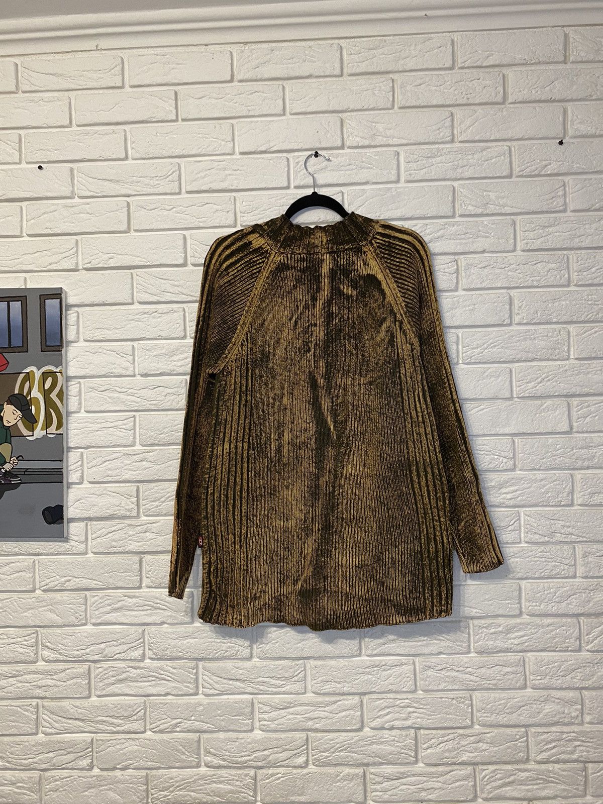 Diesel × Japanese Brand × Vintage Vintage Y2K Diesel Distressed faded effect zip up sweater Size US M / EU 48-50 / 2 - 7 Thumbnail