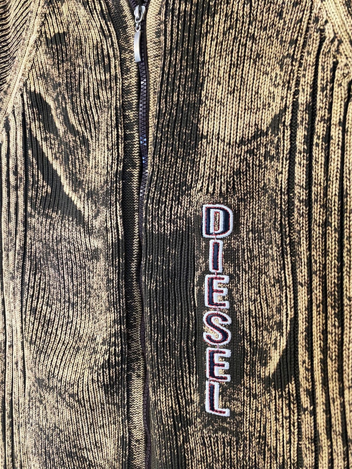 Diesel × Japanese Brand × Vintage Vintage Y2K Diesel Distressed faded effect zip up sweater Size US M / EU 48-50 / 2 - 3 Thumbnail