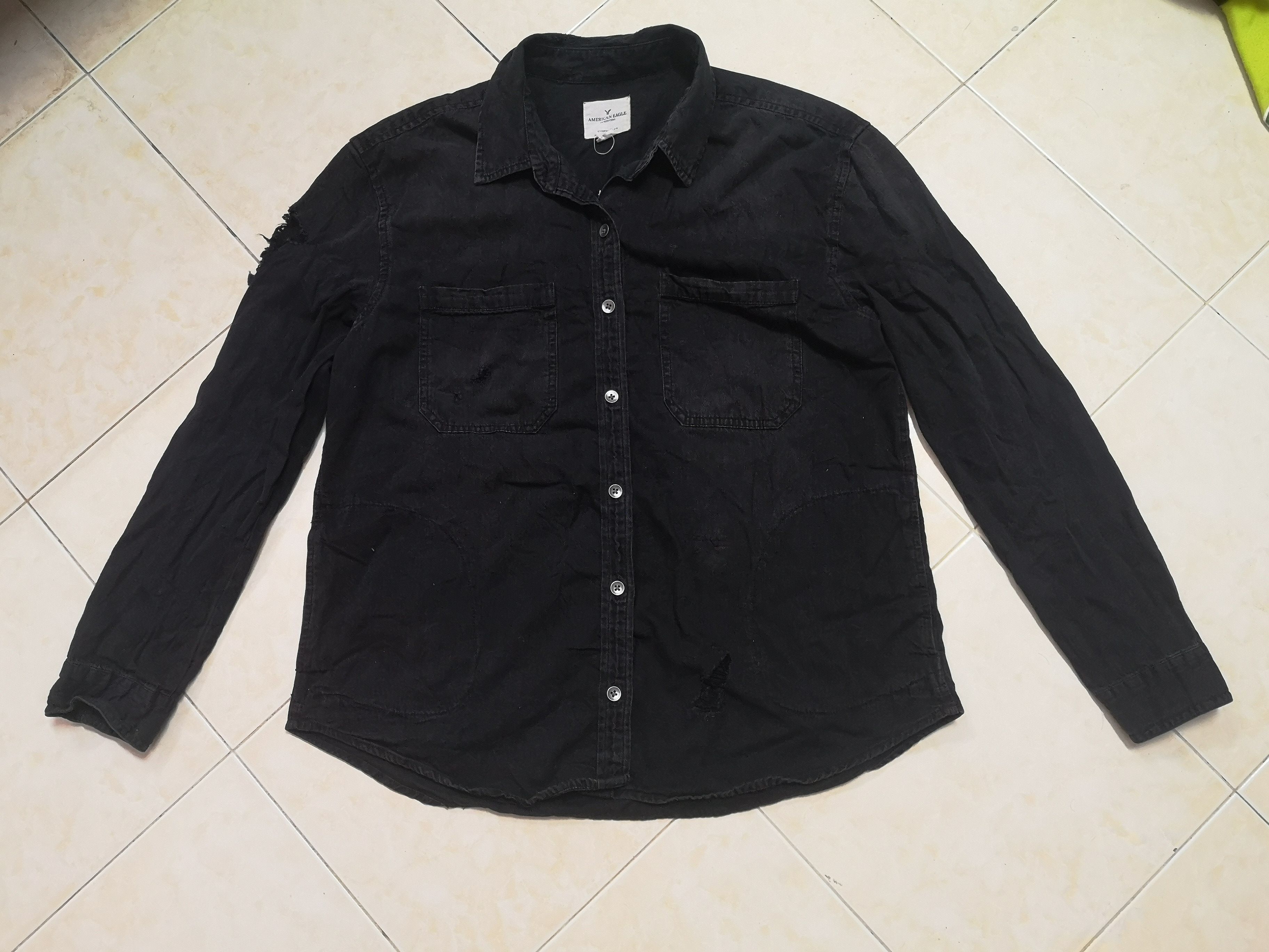 American Eagle Outfitters × Vintage American Eagle Flannel Jacket Distressed Size US M / EU 48-50 / 2 - 2 Thumbnail