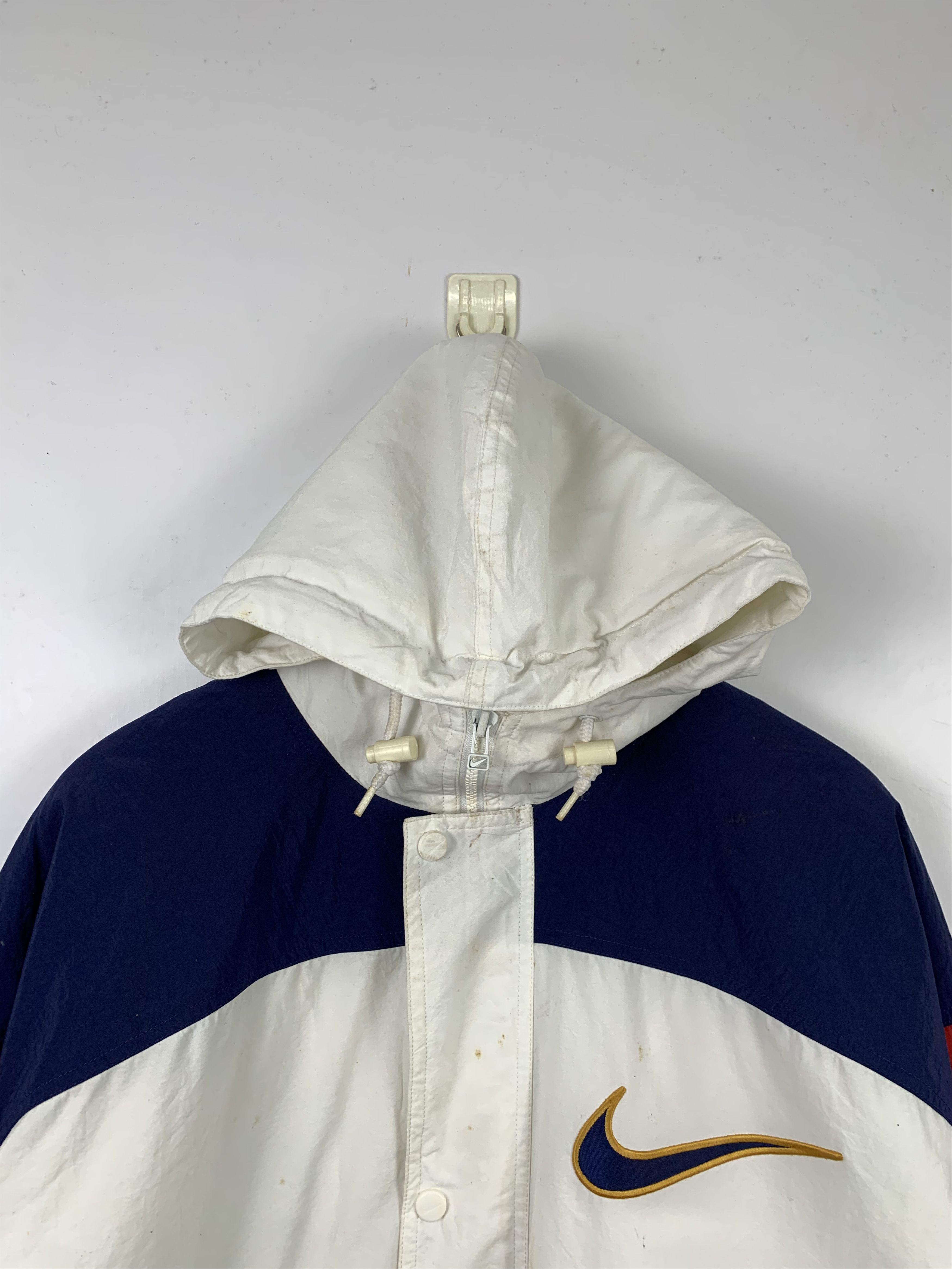 Nike Vintage Nike Swoosh Big Logo Sherpa Lining Jacket J0433 Size US XL / EU 56 / 4 - 3 Thumbnail